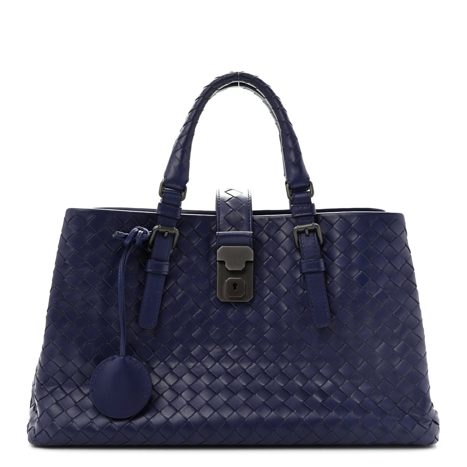 Bottega Veneta Bottega Veneta Nappa Intrecciato Small Roma Tote Dark Blue