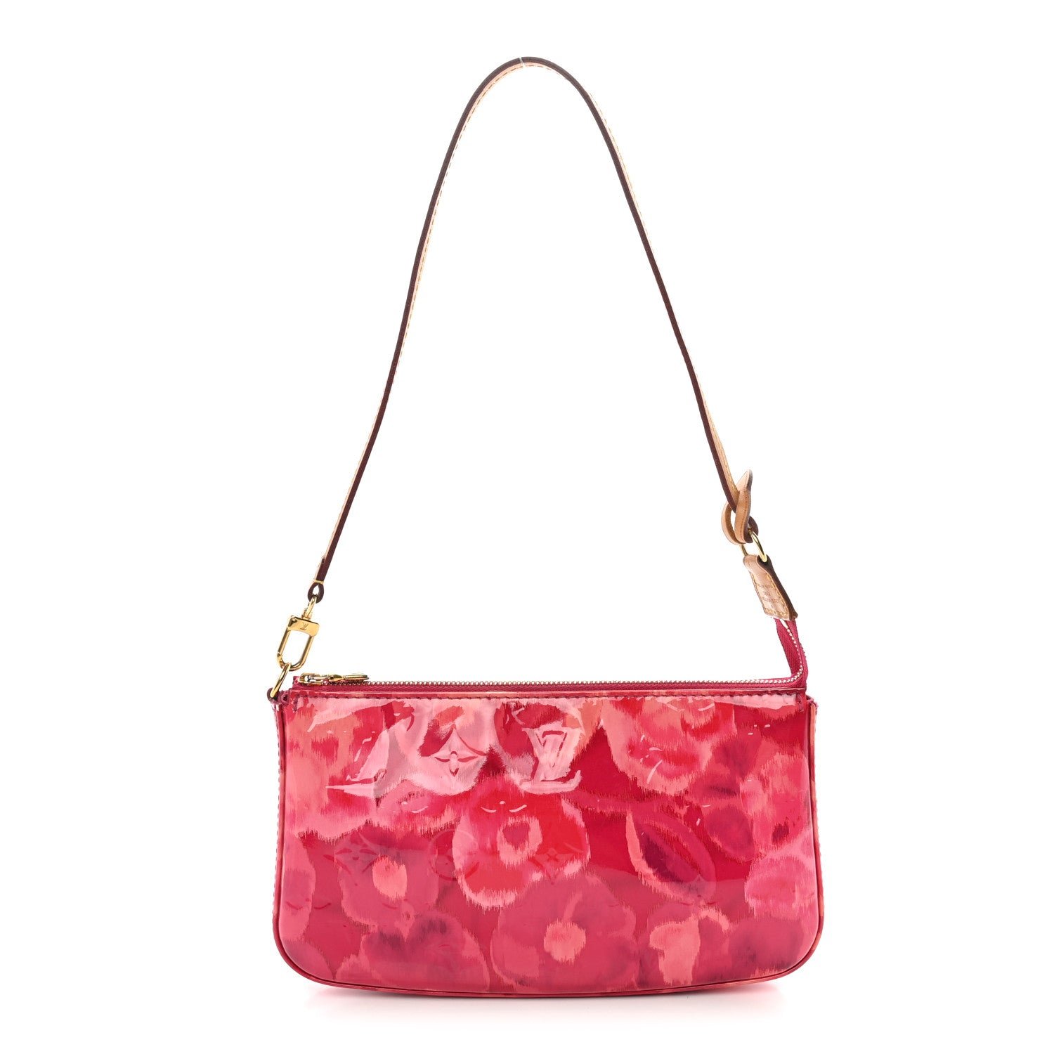 Louis Vuitton Vernis Ikat Pochette Accessories NM Rose Indien