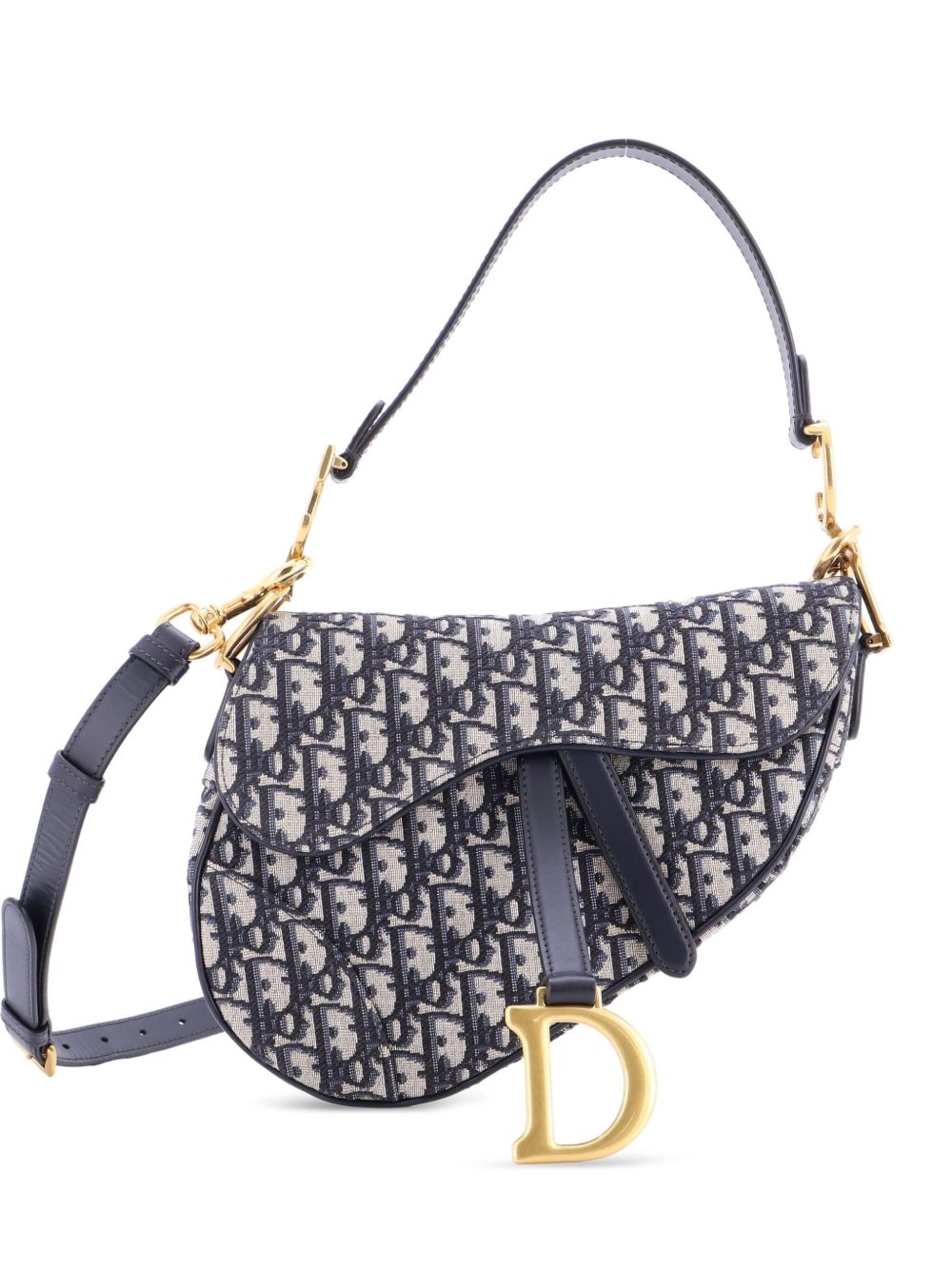 Saddle Handbag with Strap Oblique Canvas Medium shoulder bag