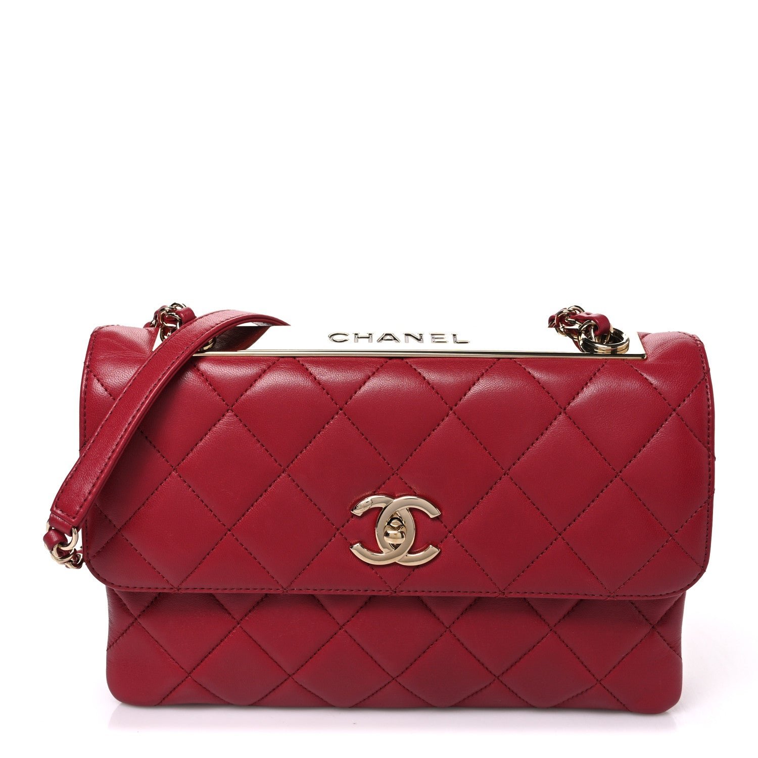 Chanel Lambskin Quilted Medium Trendy CC Flap Dark Pink