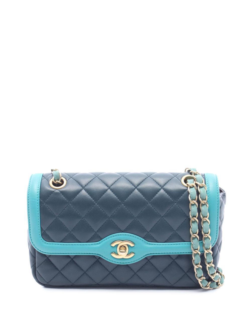 2016-2017 Medium Quilted Lambskin Two-Tone Day Flap crossbody bag