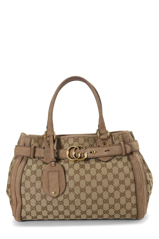 Brown Original GG Canvas Running Tote