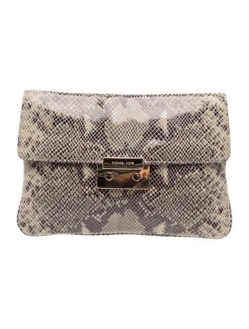 Embossed Leather Clutch