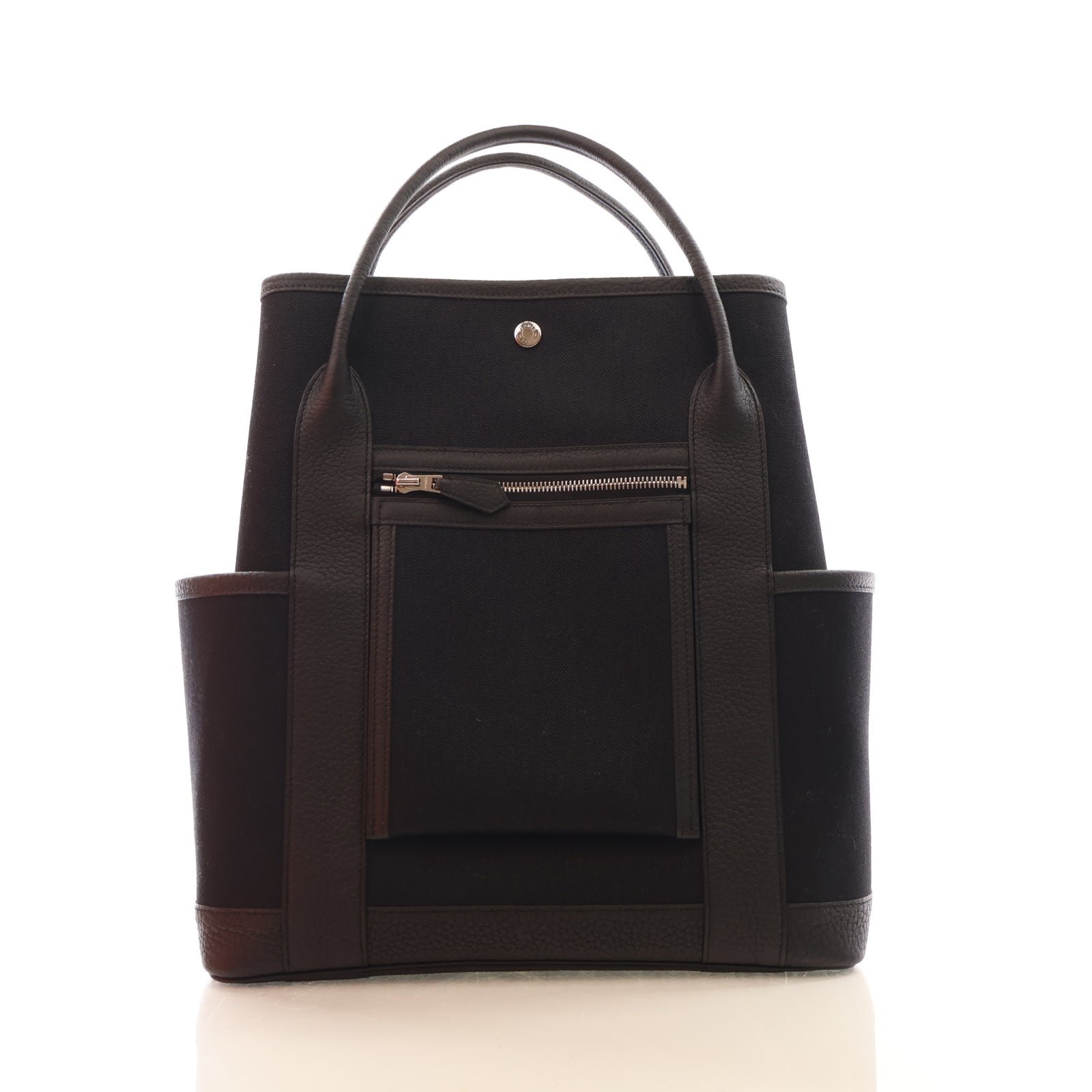Hermes Hermes Noir Toile Garden Party Pockets Vertical Bag