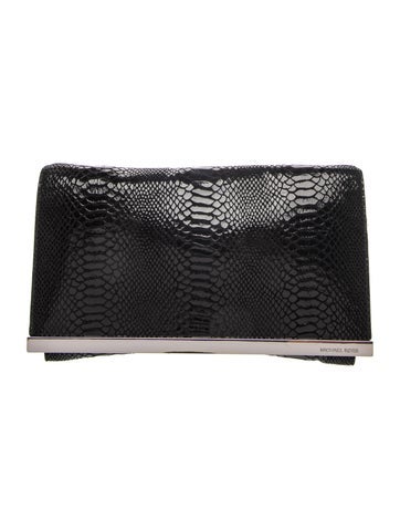 Embossed Leather Clutch