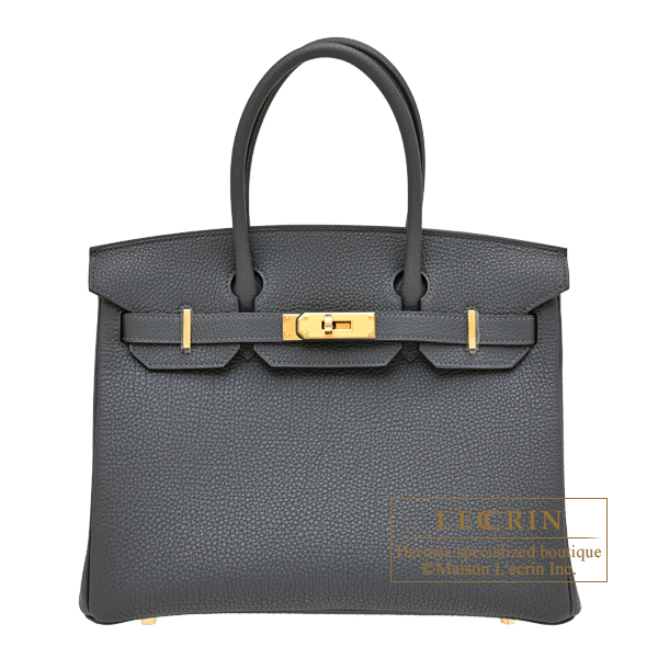 Hermes Birkin bag 30 Gris misty Togo leather Gold hardware