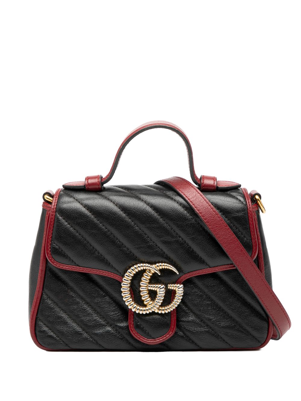 2016-2025 GG Marmont Matelasse Leather Torchon Top Handle Bag satchel