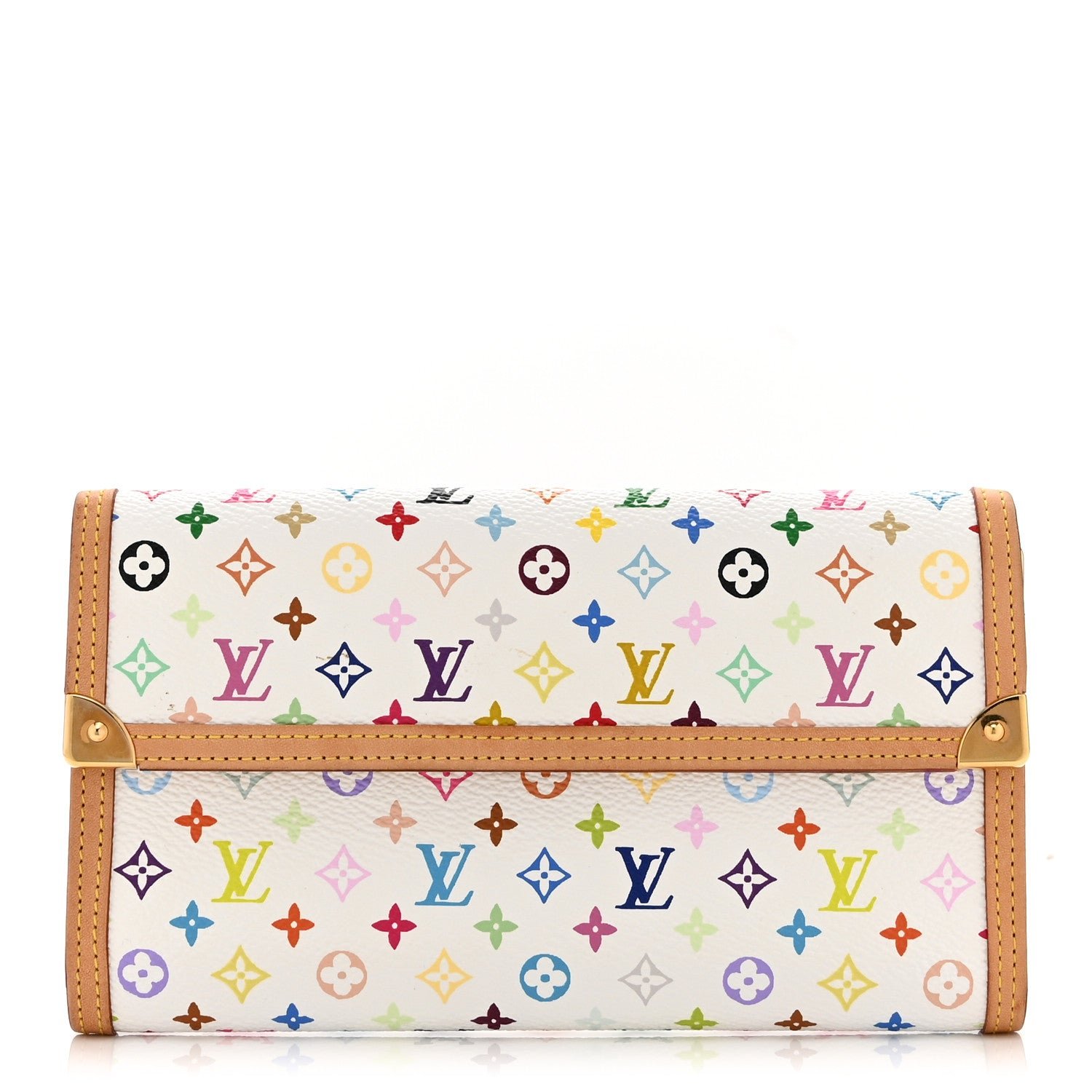 Louis Vuitton Monogram Multicolor Porte Tresor International Wallet White