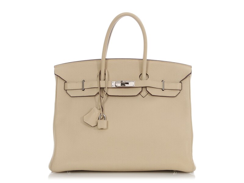 Hermes Parchemin Clémence Birkin 35 Palladium Hardware, 2008