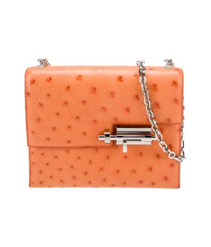 Hermes Ostrich Mini Verrou Chaine Bag