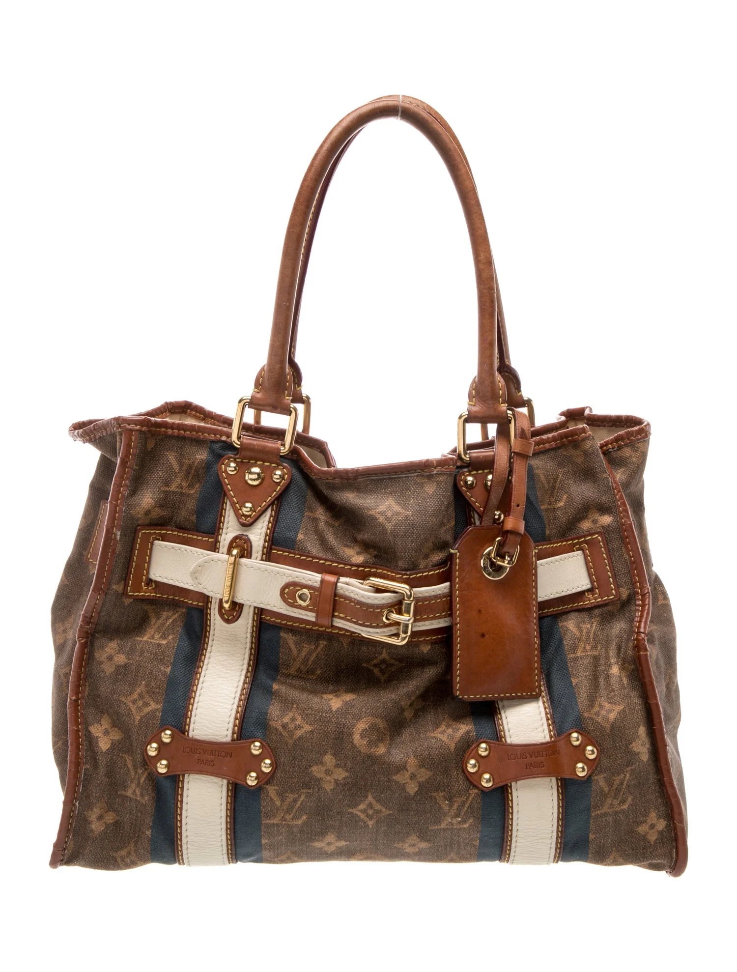 LV Monogram Tisse Sac Rayures GM