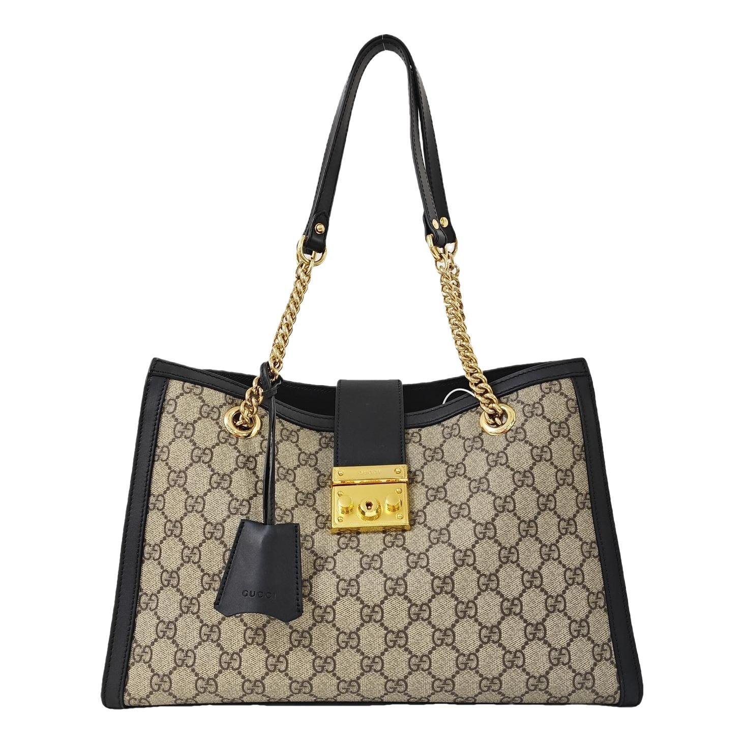 Padlock leather handbag