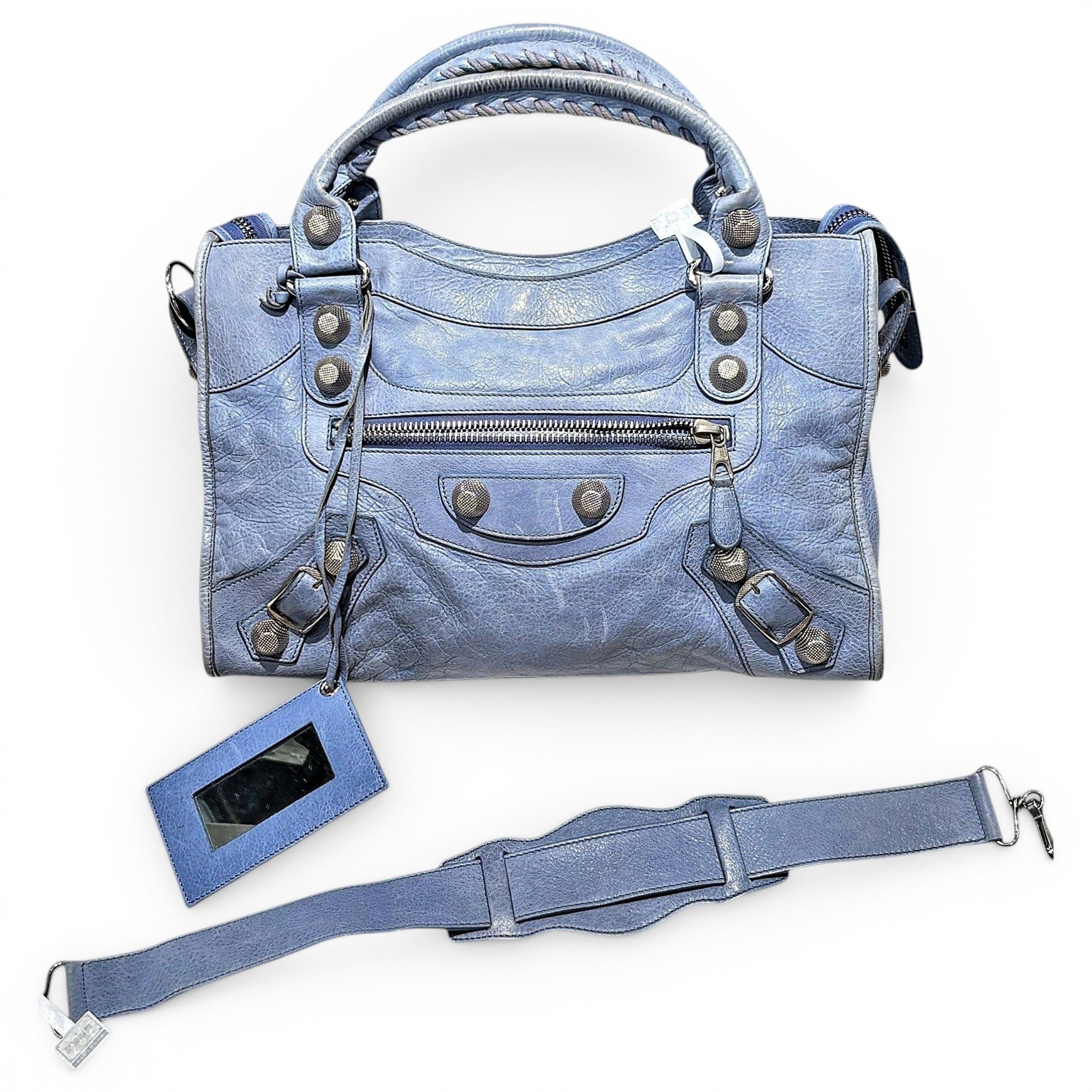 City leather handbag