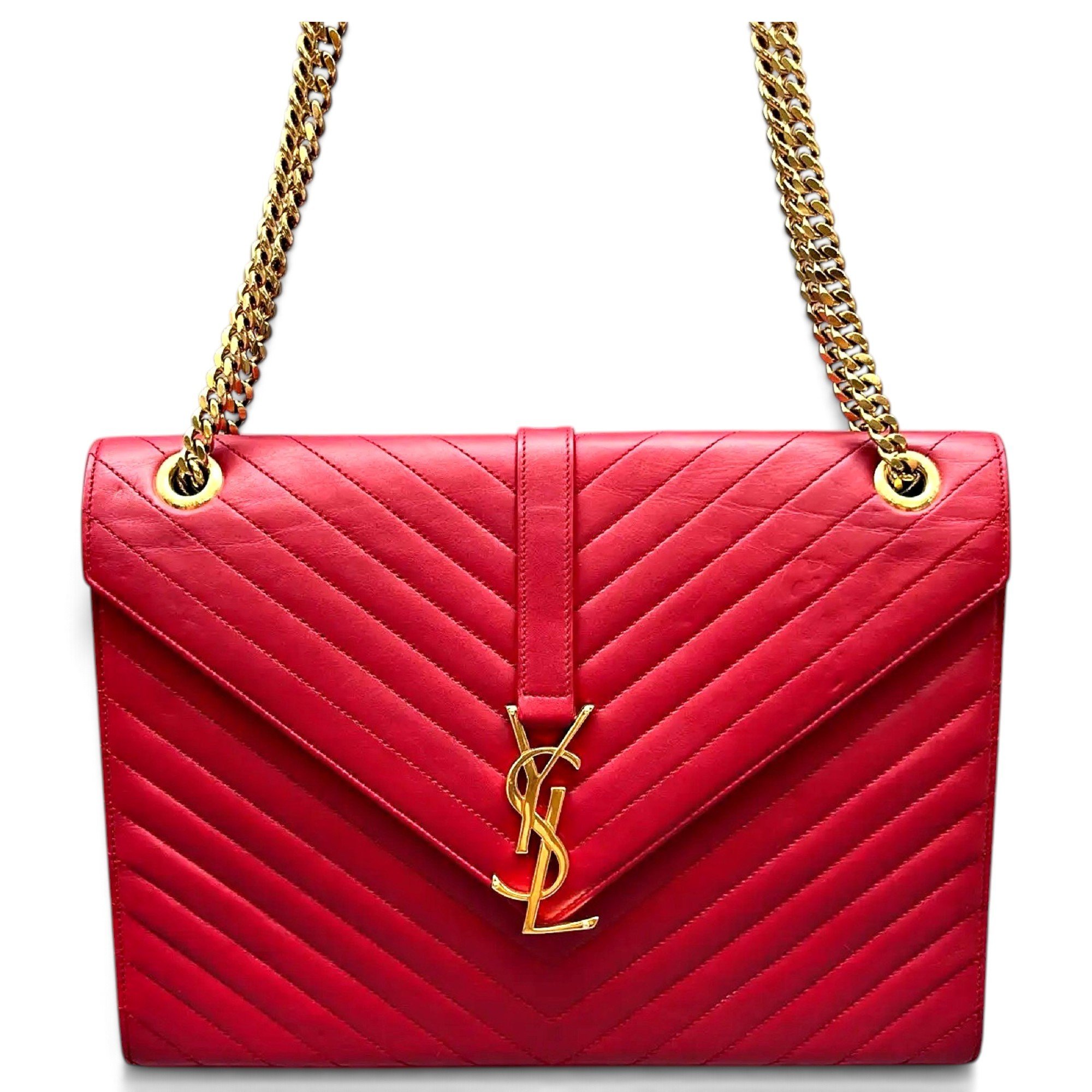 Envelope leather handbag