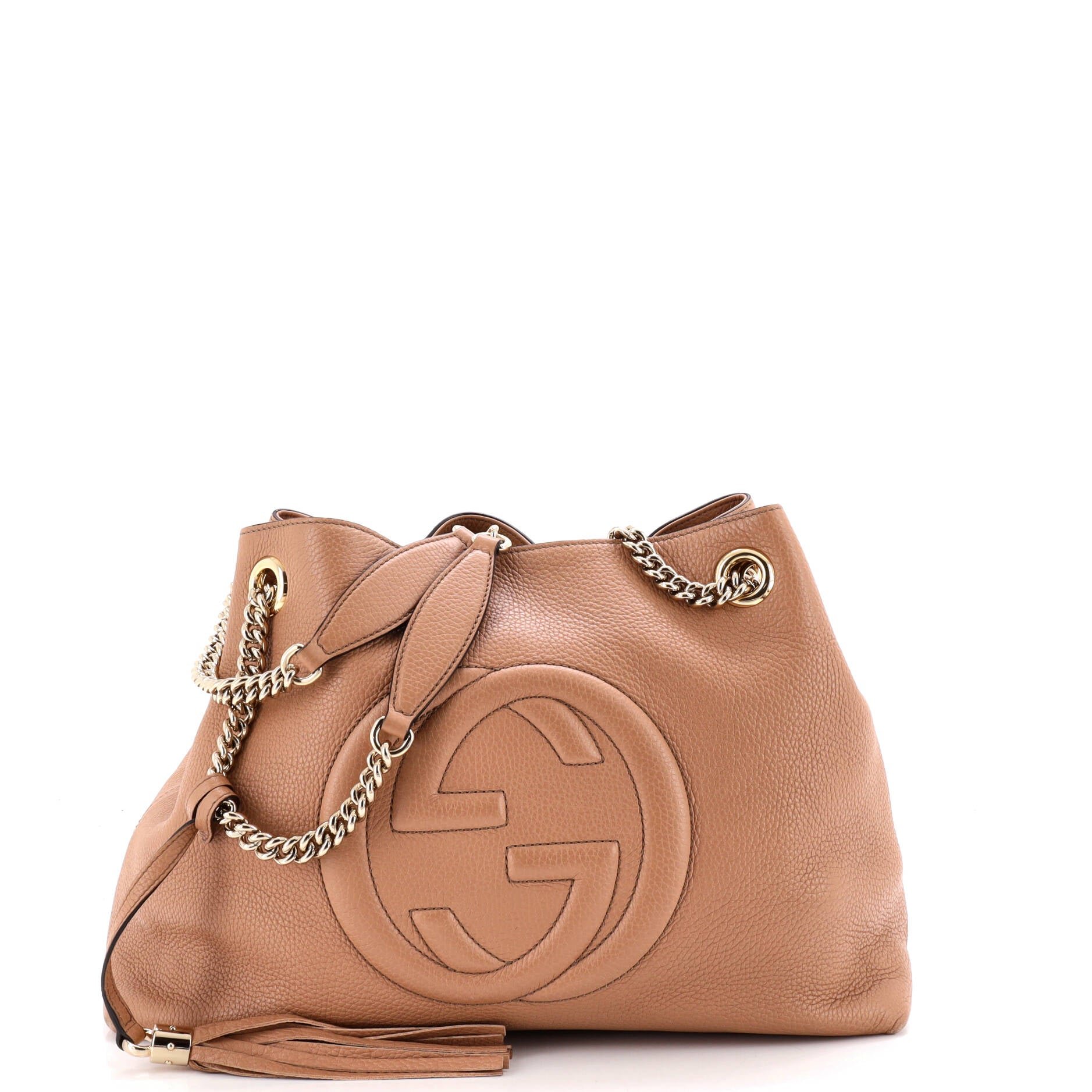 Soho Chain Strap Shoulder Bag Leather Medium