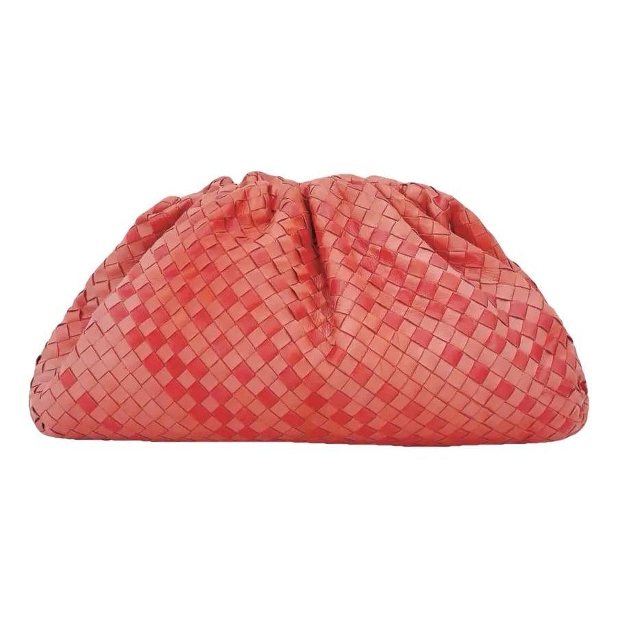 Pouch leather clutch bag