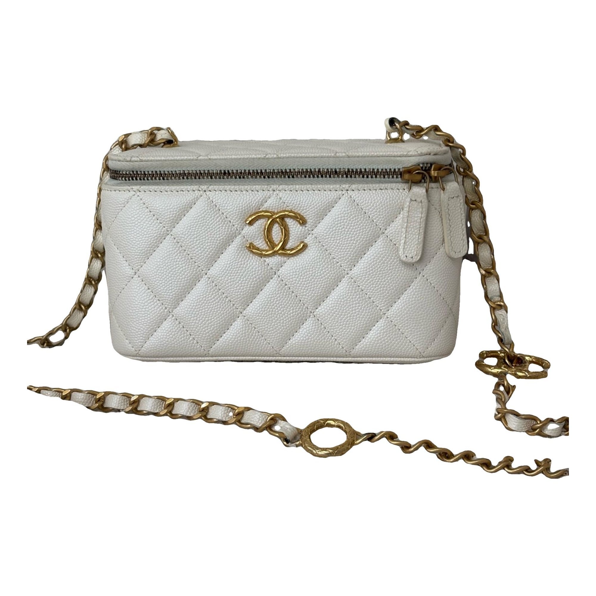 Vanity leather handbag