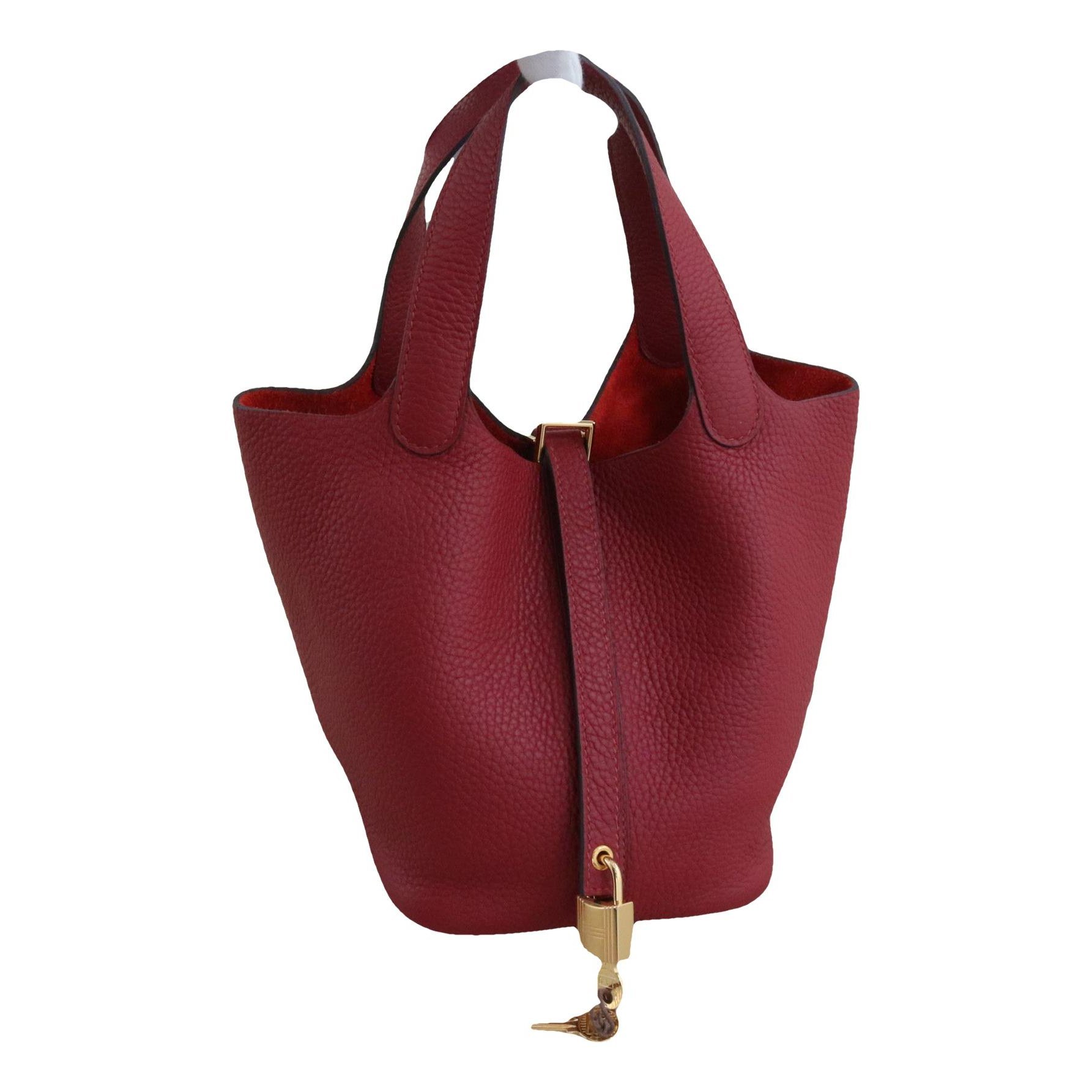 Picotin leather handbag