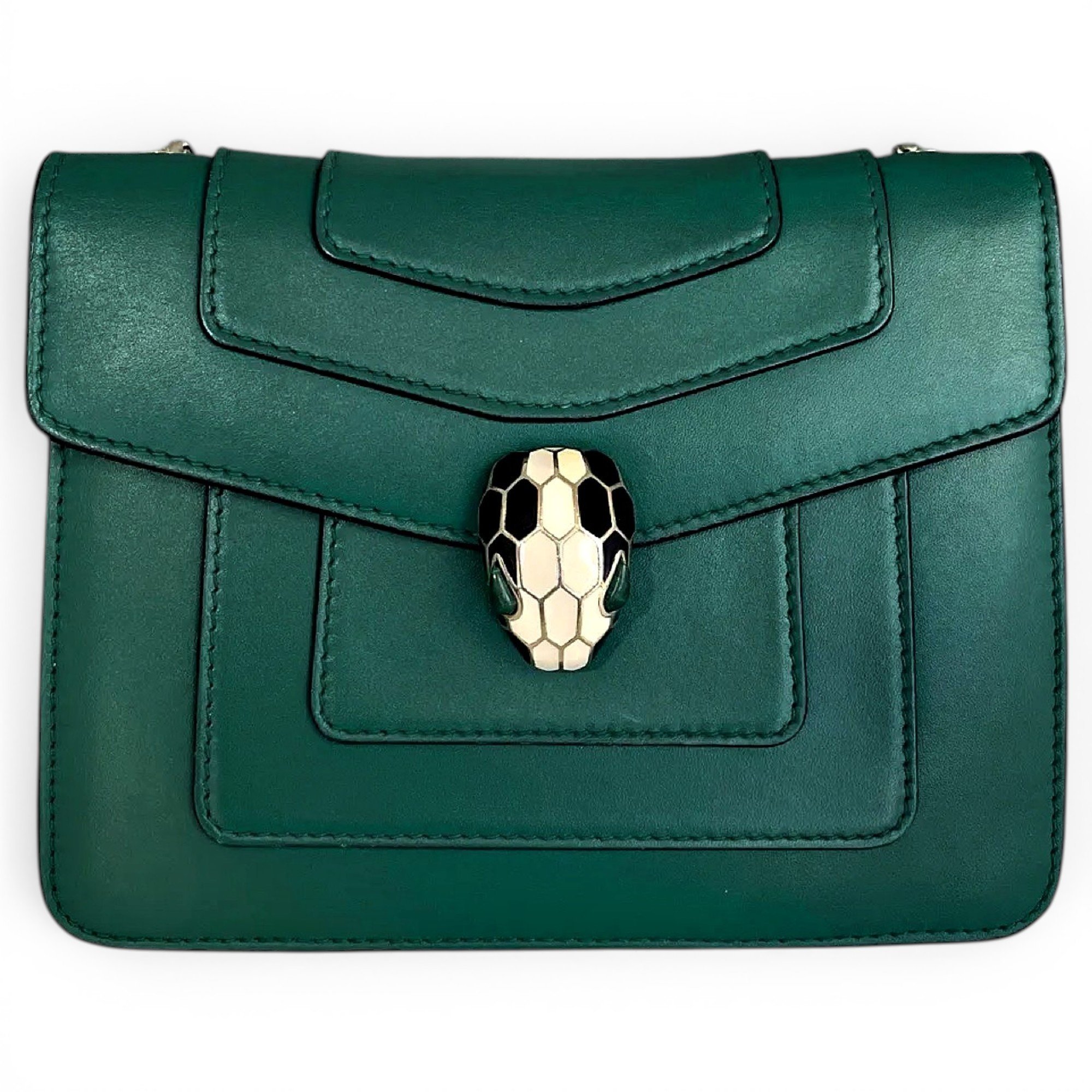 Serpenti leather handbag