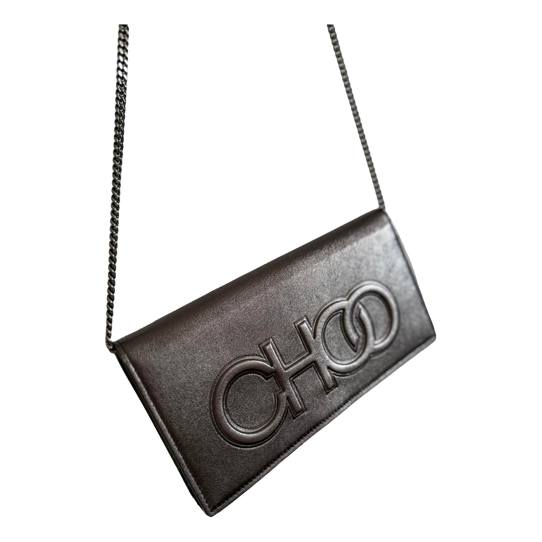 Leather clutch bag