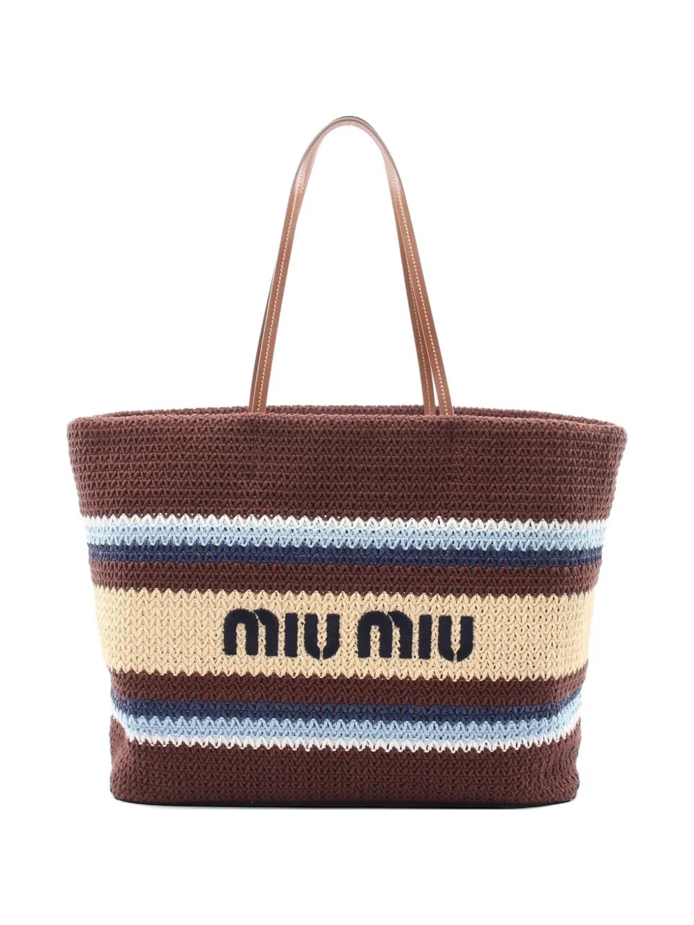 2020s raffia-effect woven tote bag