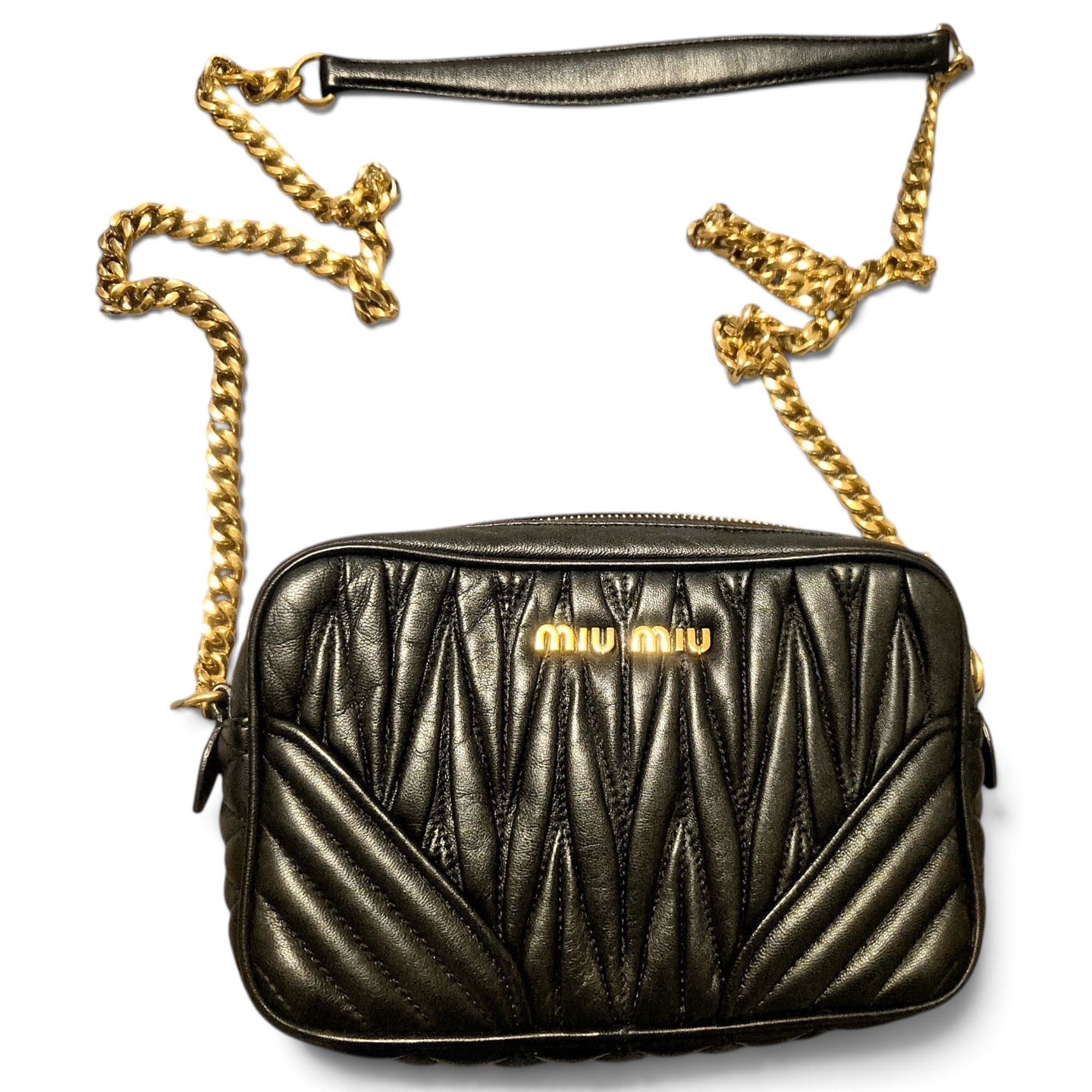 Matelassé leather crossbody bag