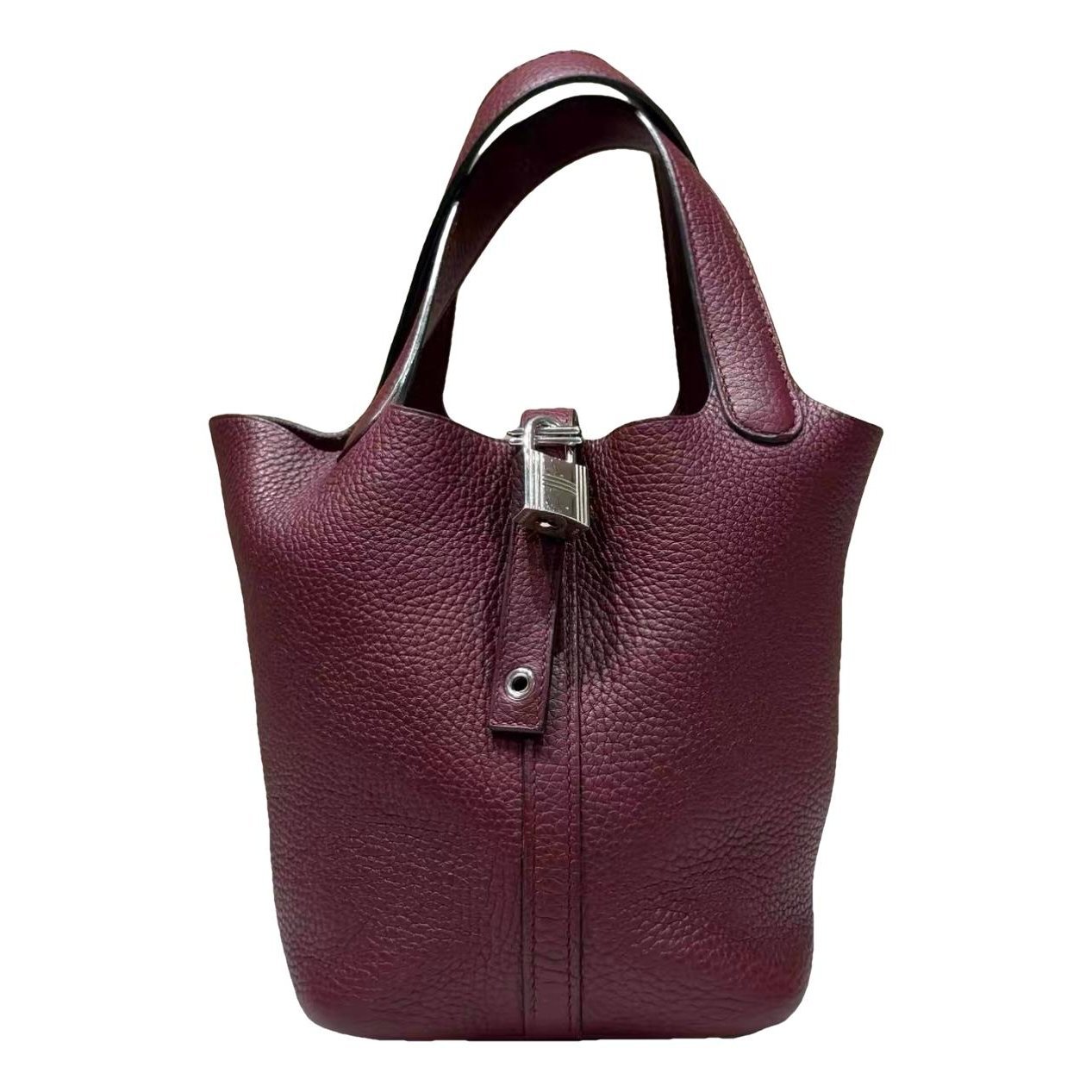 Picotin leather tote
