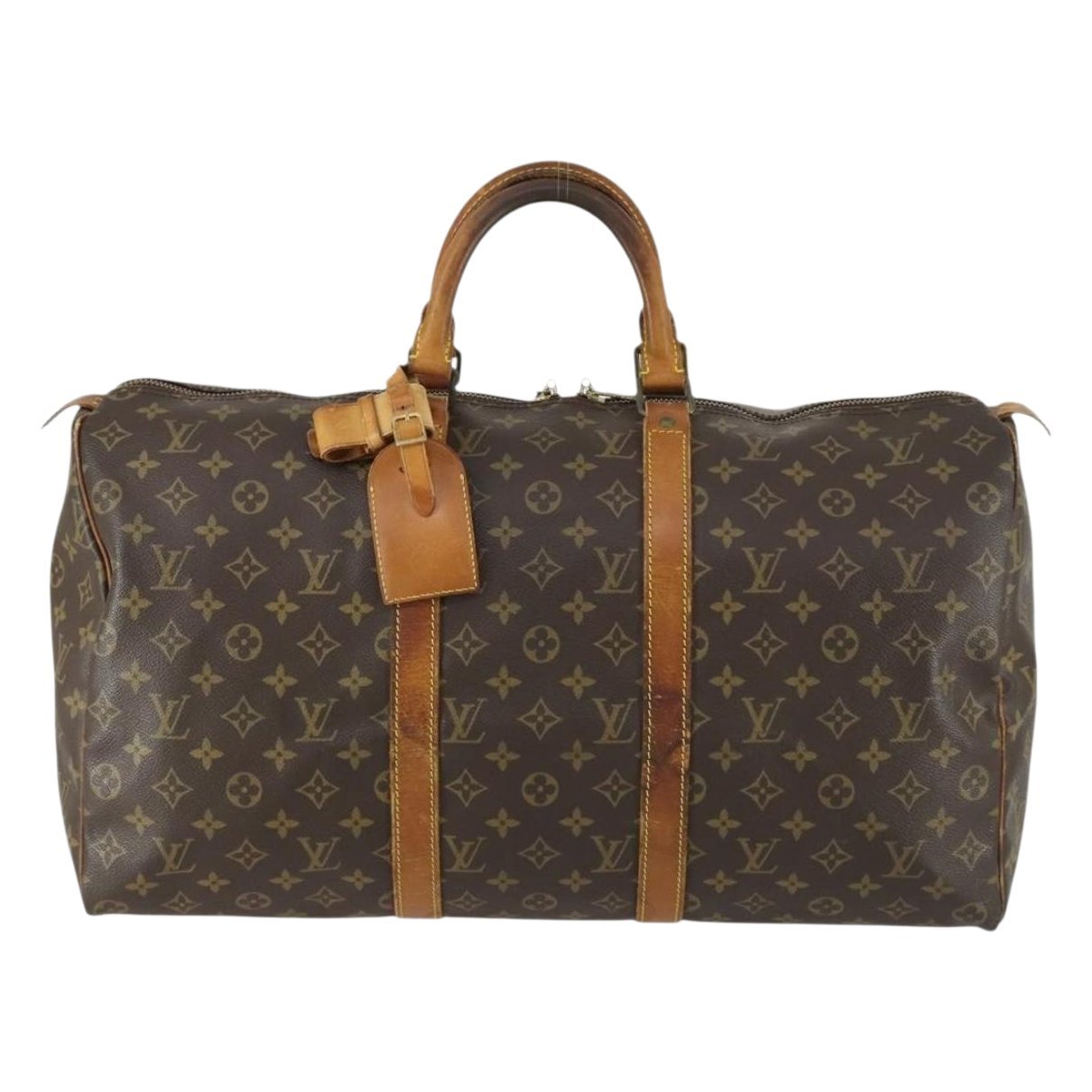Keepall leather travel bag