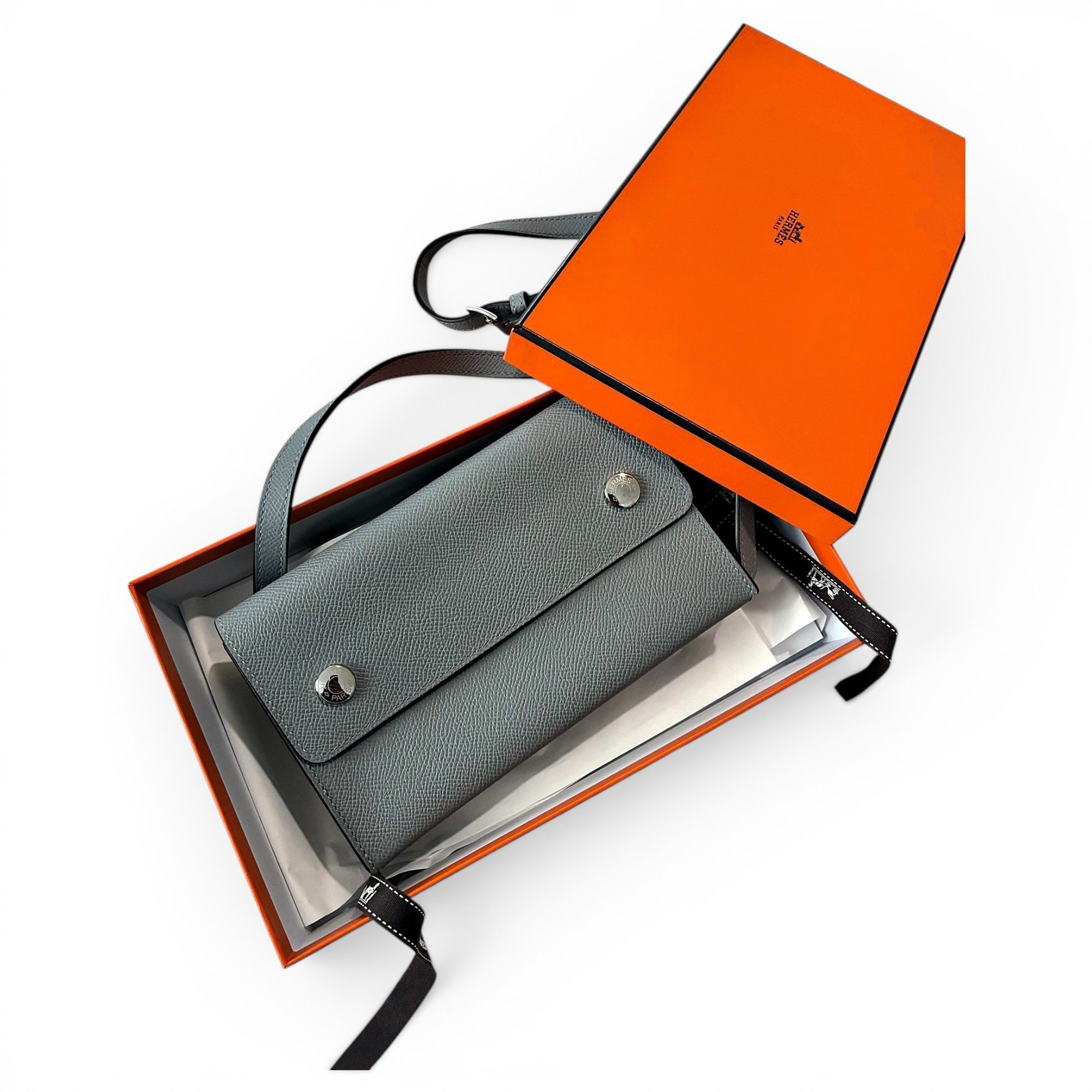 Hermesnap leather crossbody bag