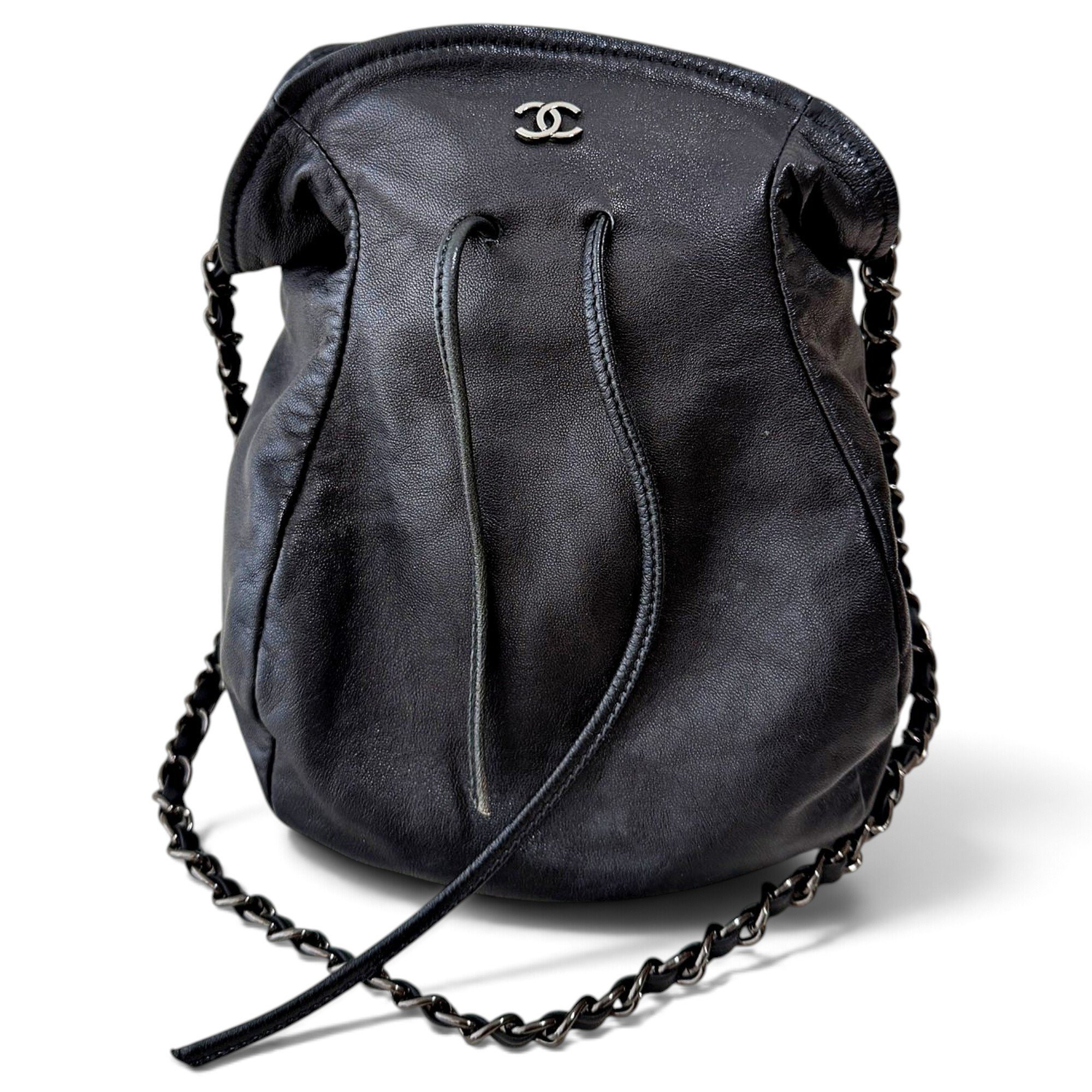 Leather clutch bag