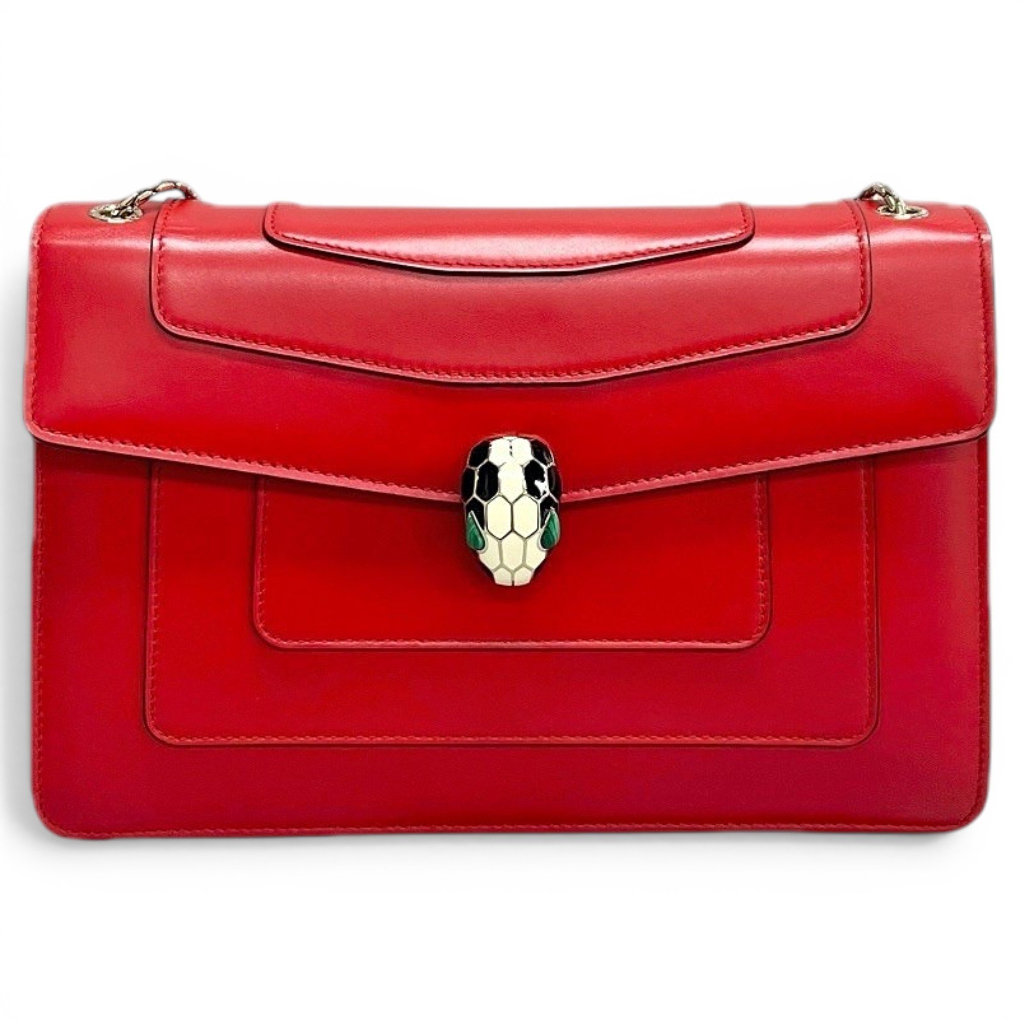 Serpenti leather handbag