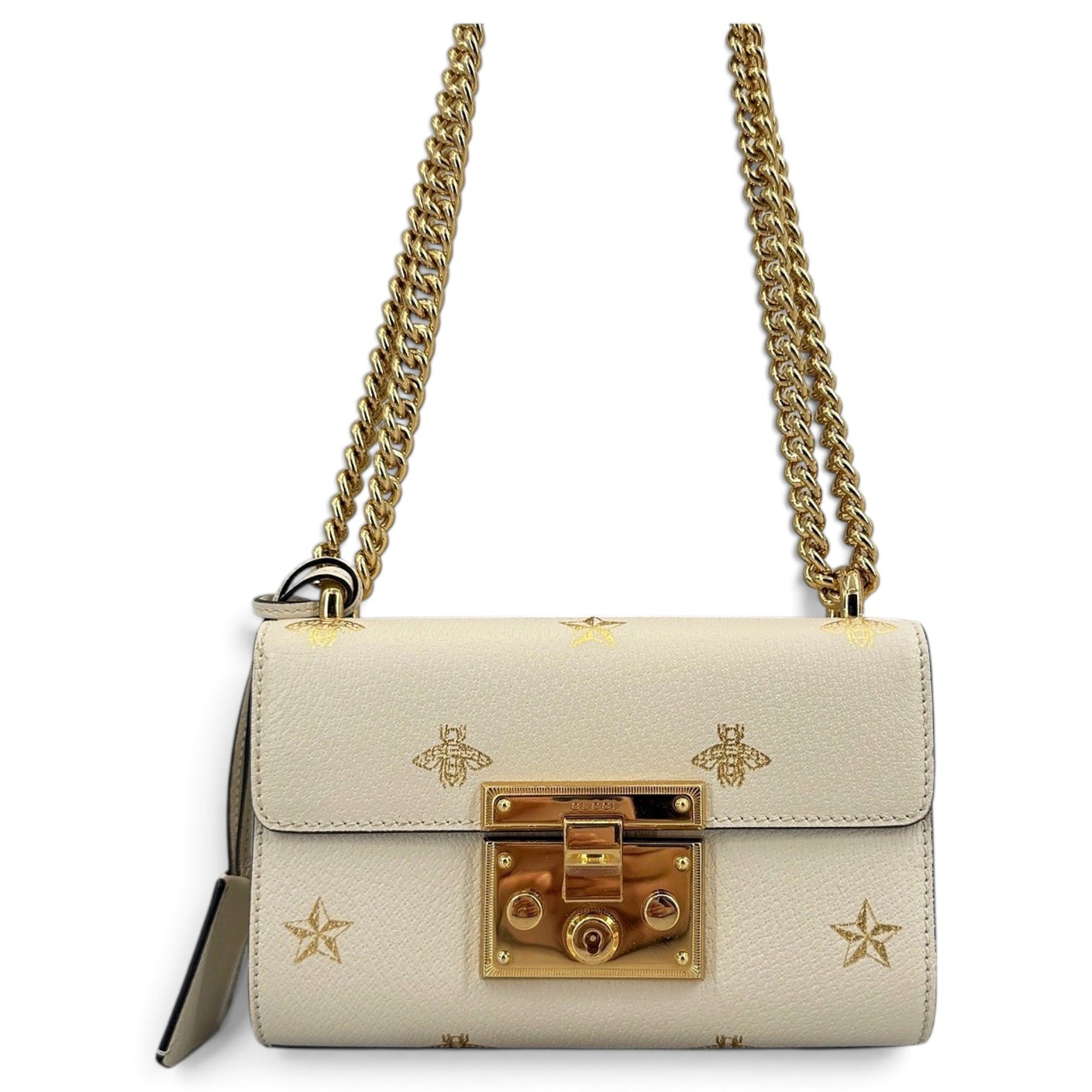 Padlock leather handbag