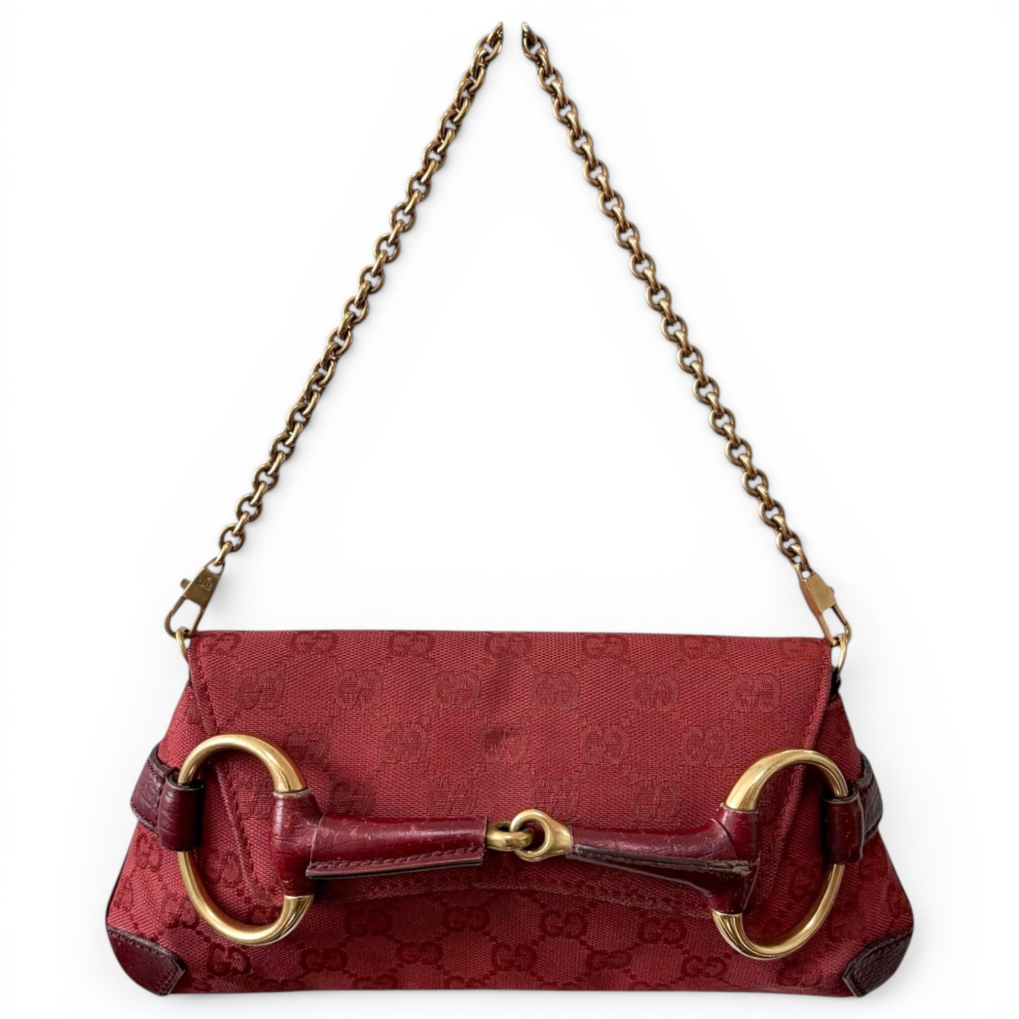 Horsebit Chain cloth handbag