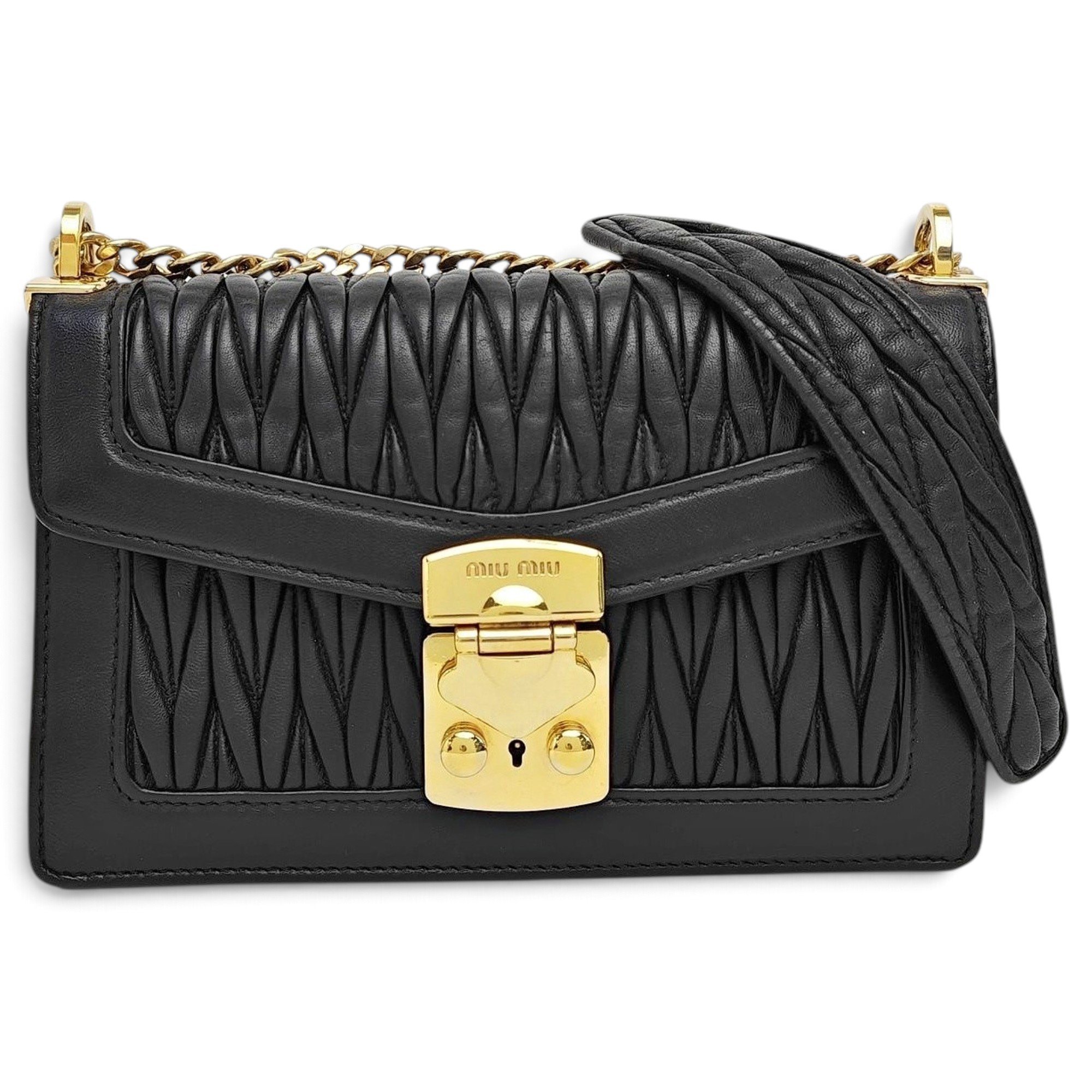 Miu Confidential leather handbag