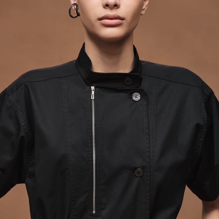 Noir Drawstring Shirt