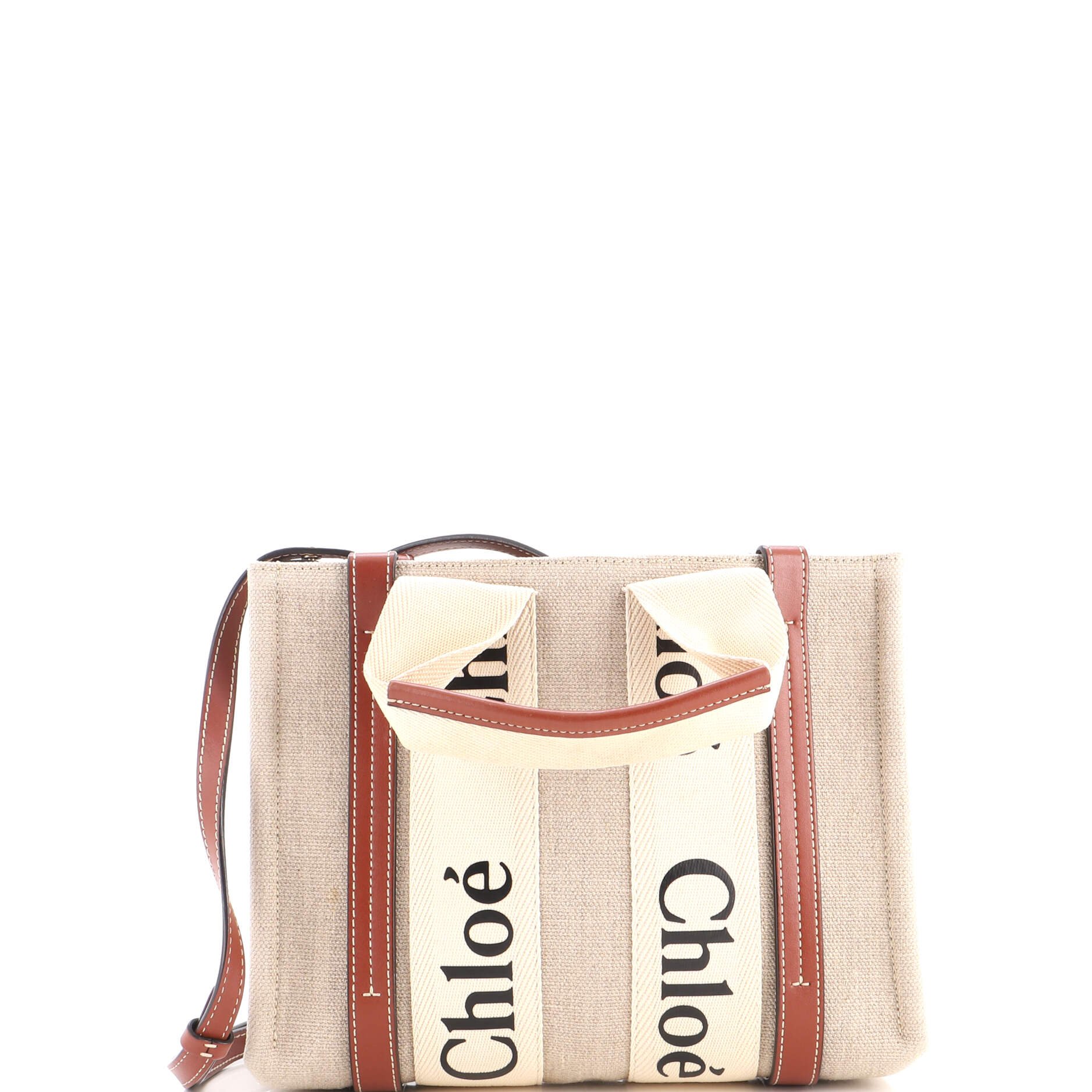 Woody Convertible Tote Canvas with Leather Small