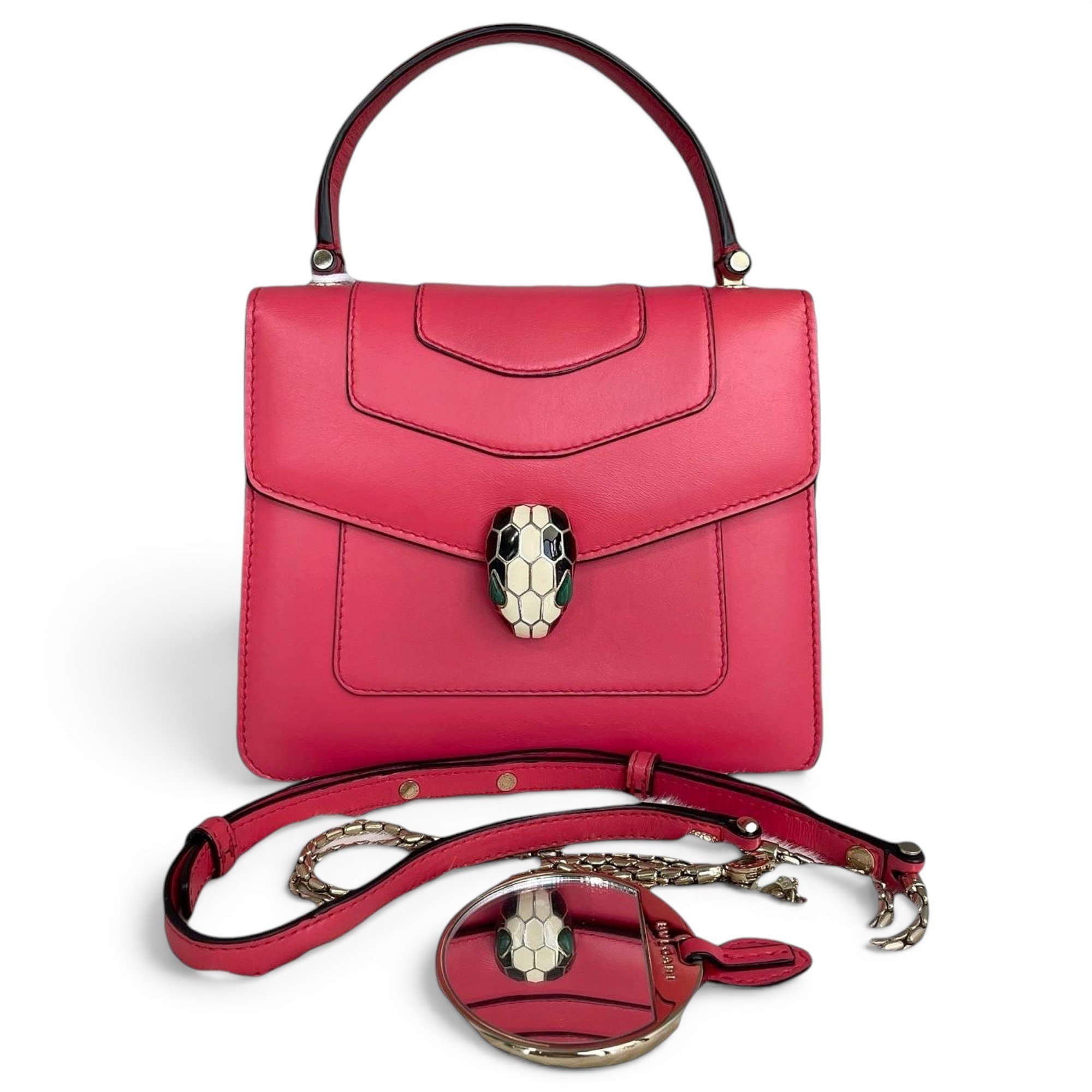 Serpenti leather handbag