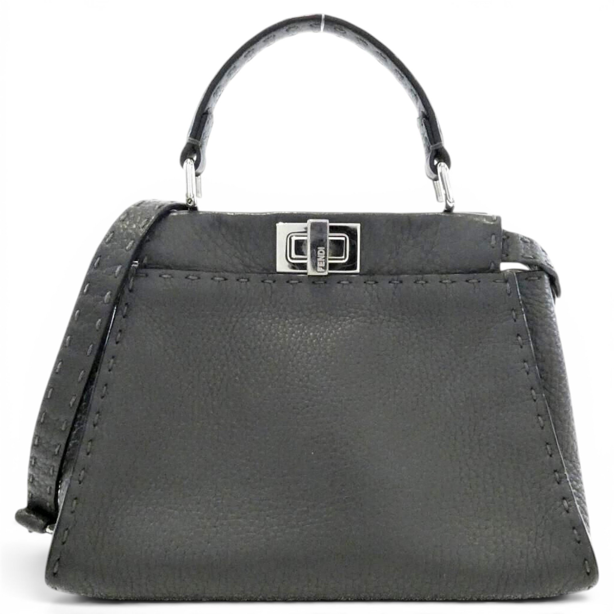 Peekaboo leather handbag