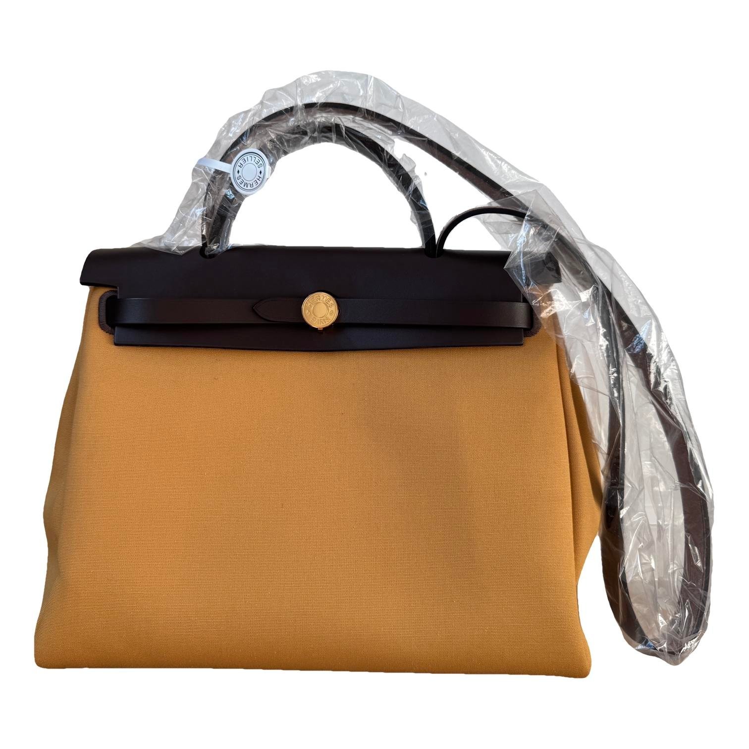 Hermes Herbag leather handbag