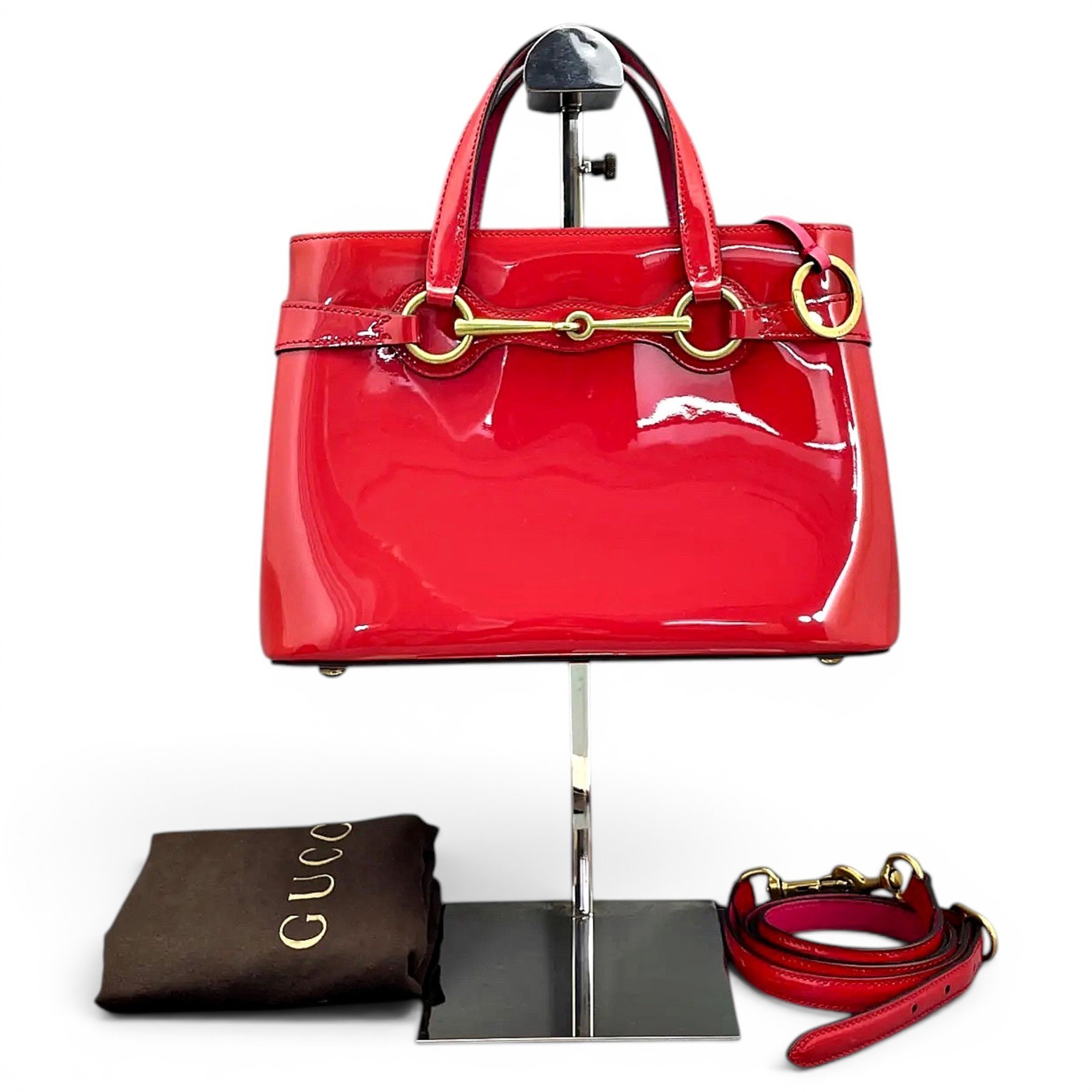 Bright Bit patent leather crossbody bag
