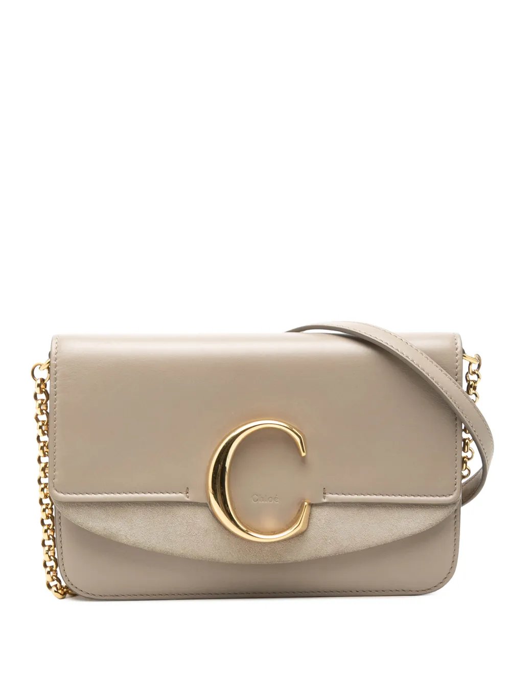 2019 Calfskin and Suede C Clutch With Chain crossbody bag