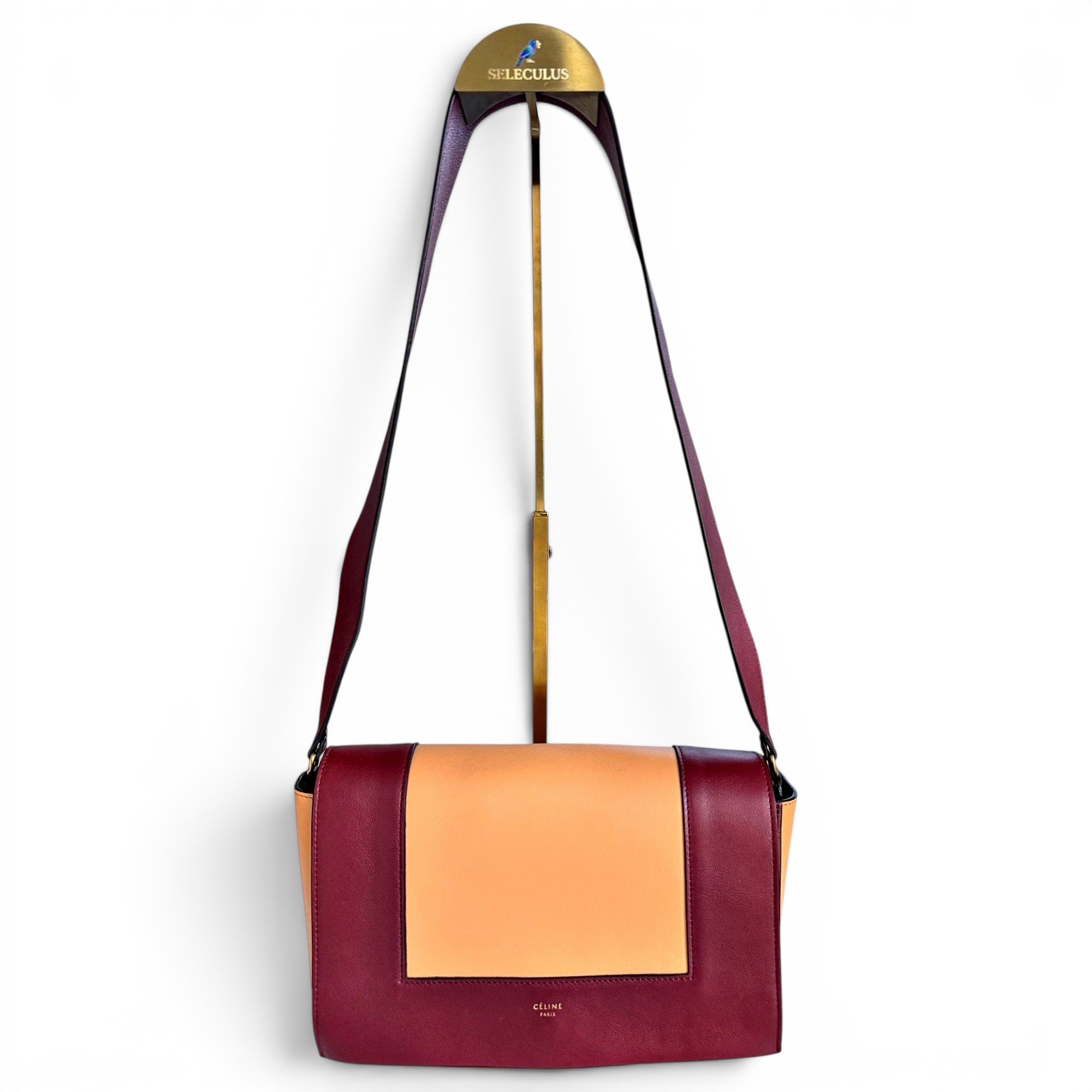 Frame leather crossbody bag