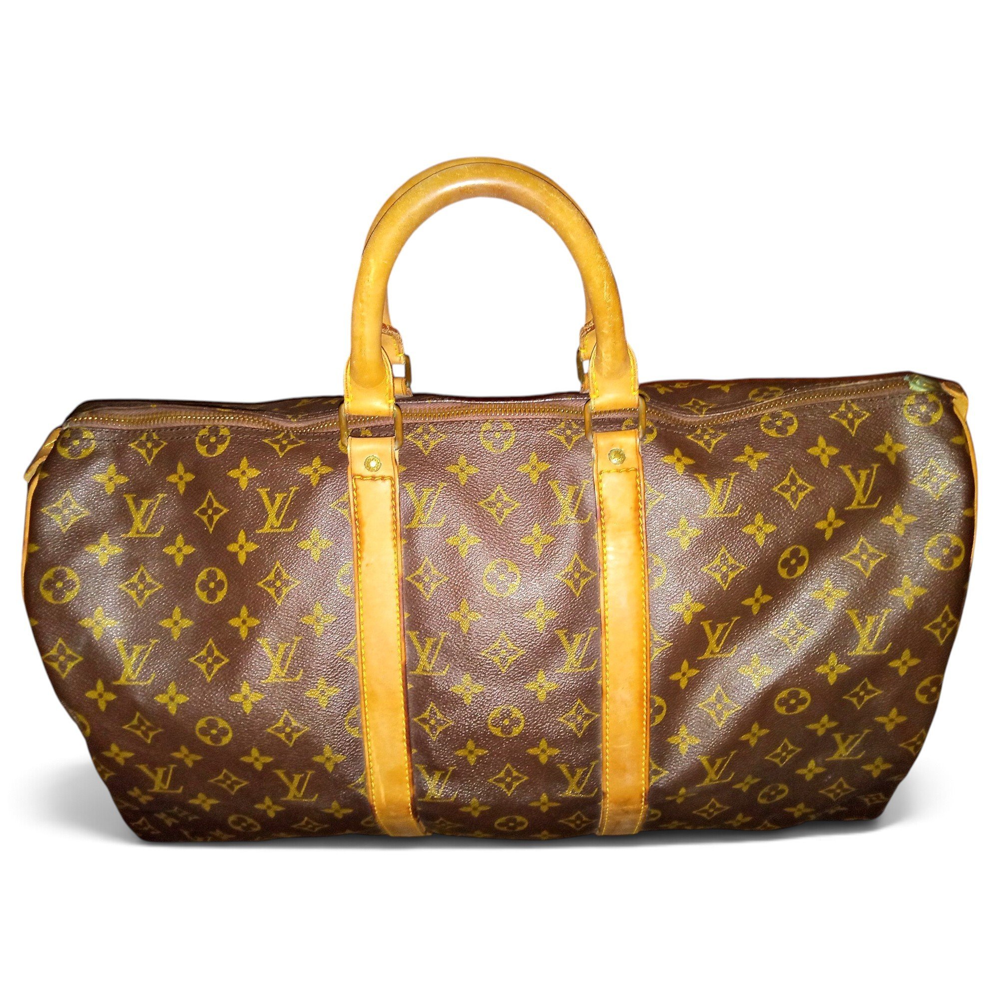 Keepall leather travel bag