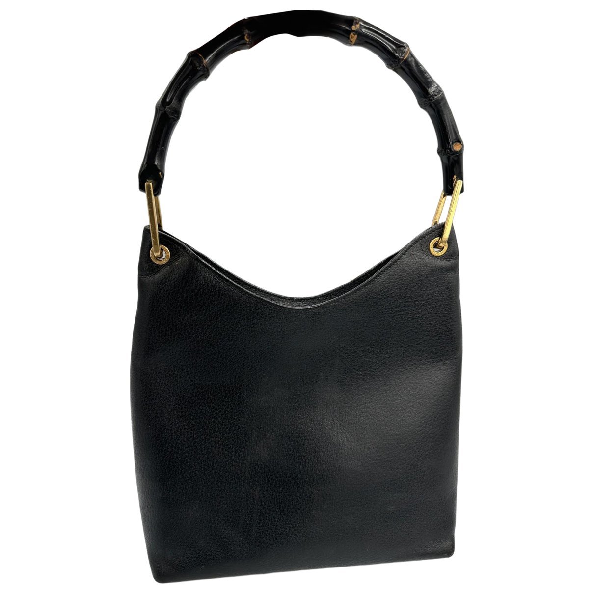 Bamboo Top Handle leather handbag