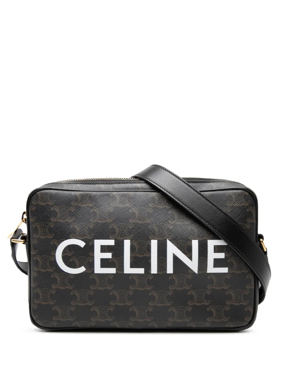 2022 Medium Triomphe Coated Canvas Logo crossbody bag