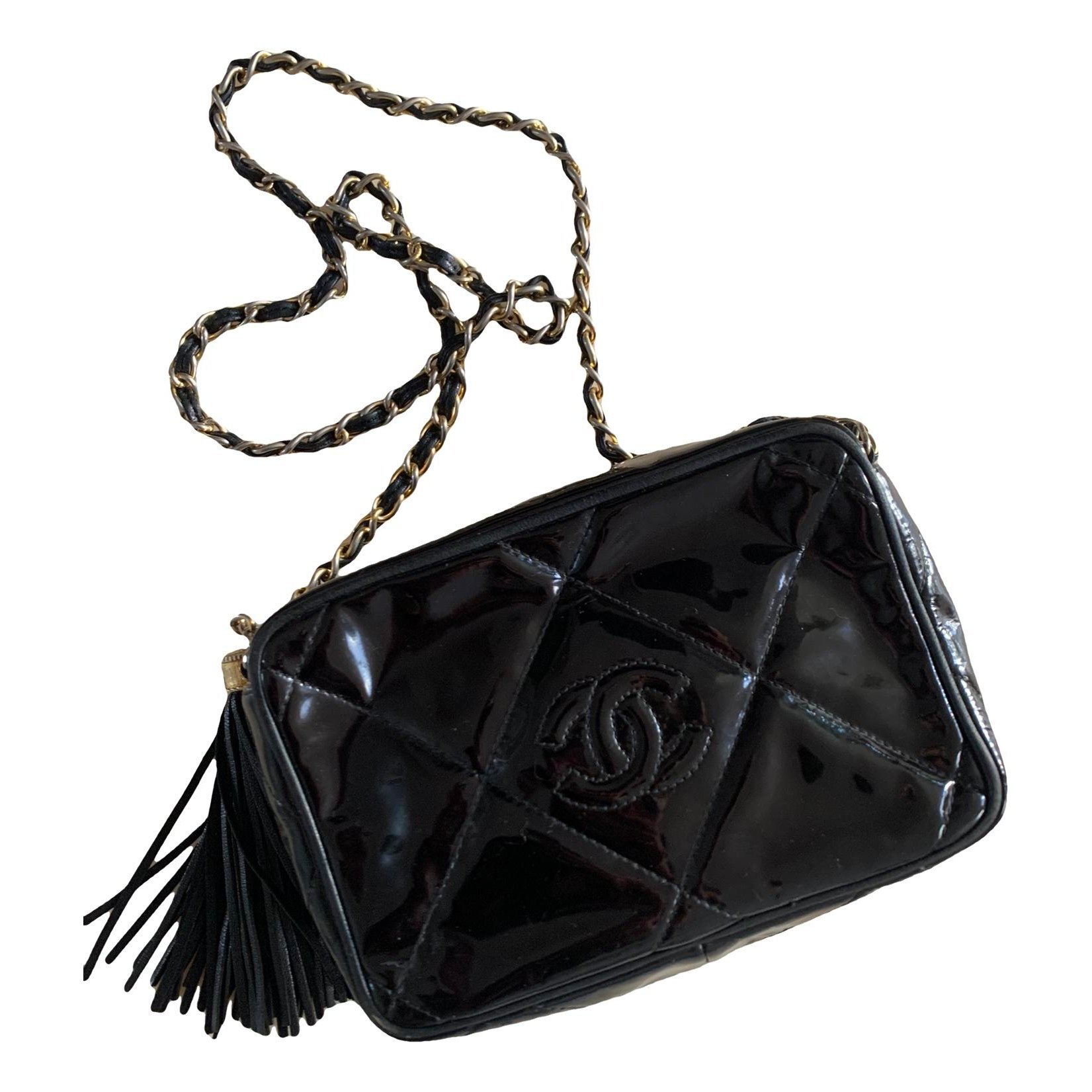 Patent leather handbag