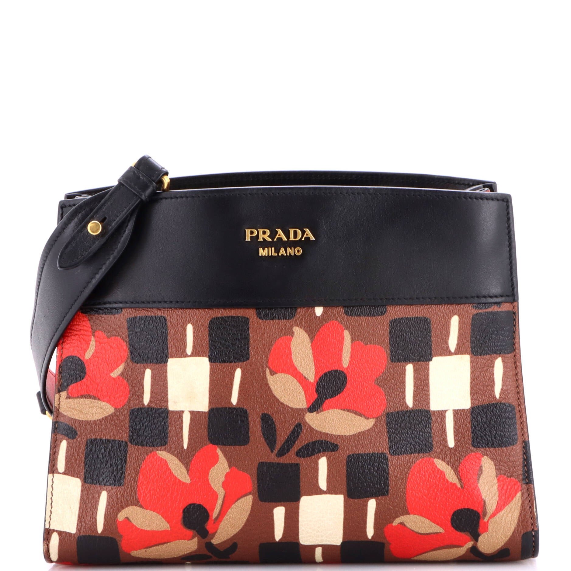 Bibliotheque Shoulder Bag Printed Leather Small