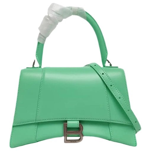 Hourglass leather handbag