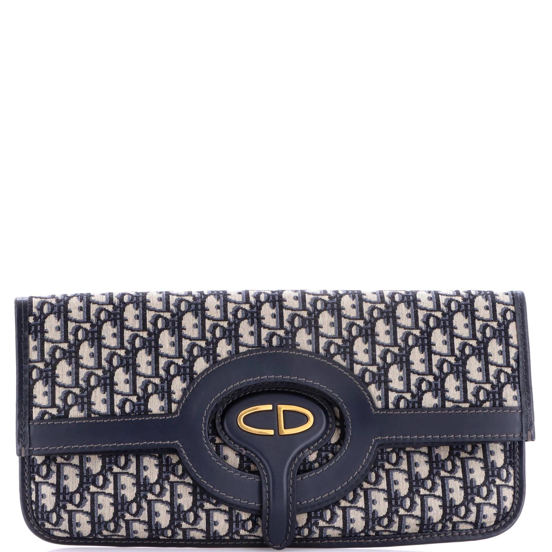 Leather clutch bag