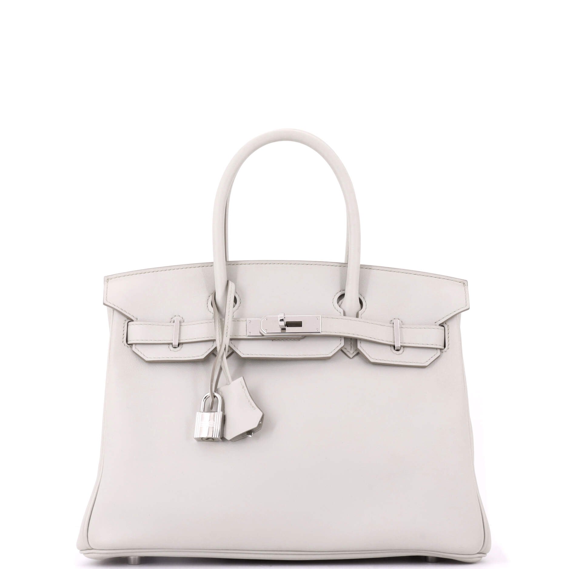 Hermes Birkin Handbag Light Swift with Palladium Hardware 30